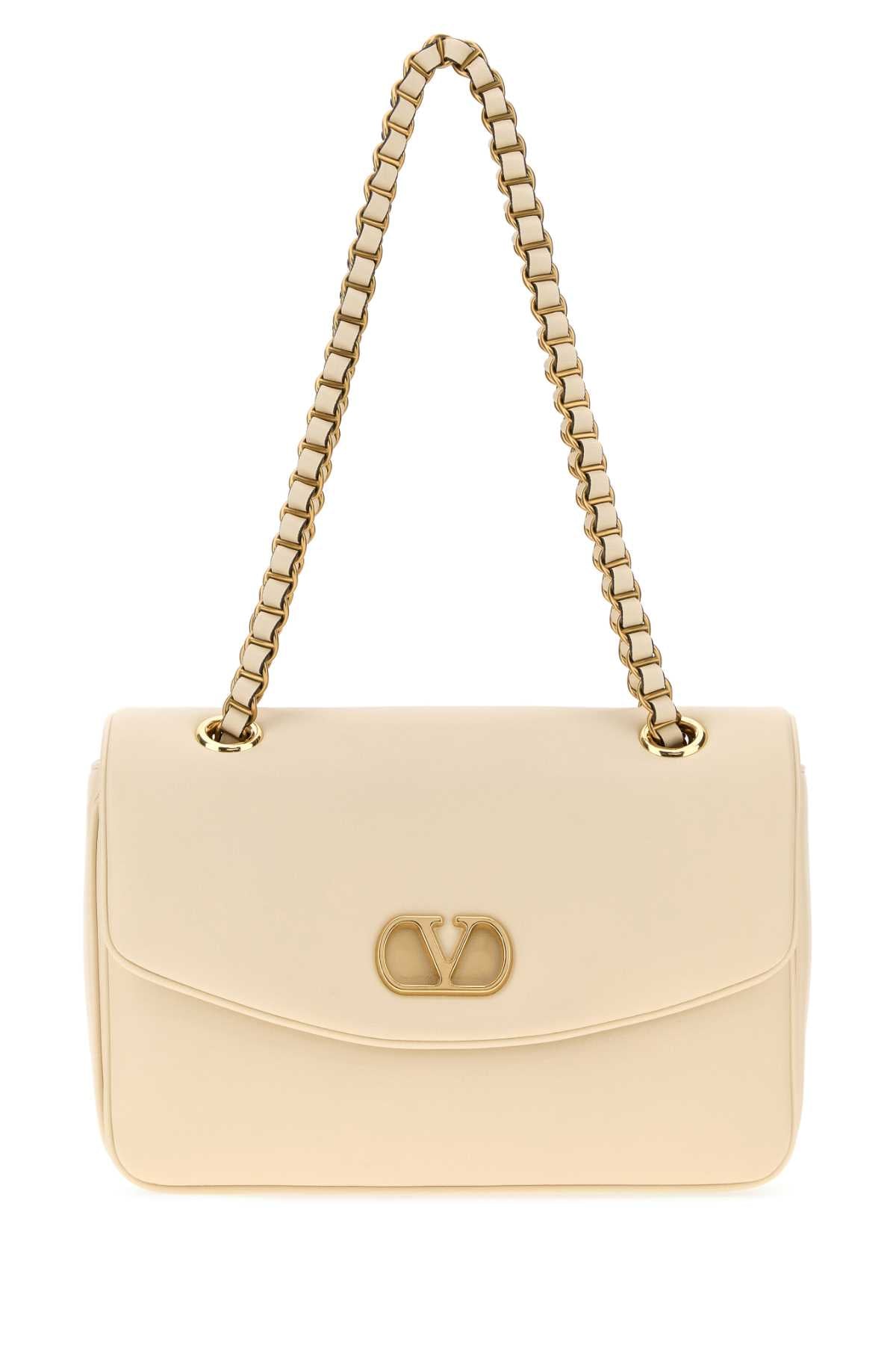 Valentino Garavani Women Ivory Leather Djuna Shoulder Bag VALENTINO GARAVANI