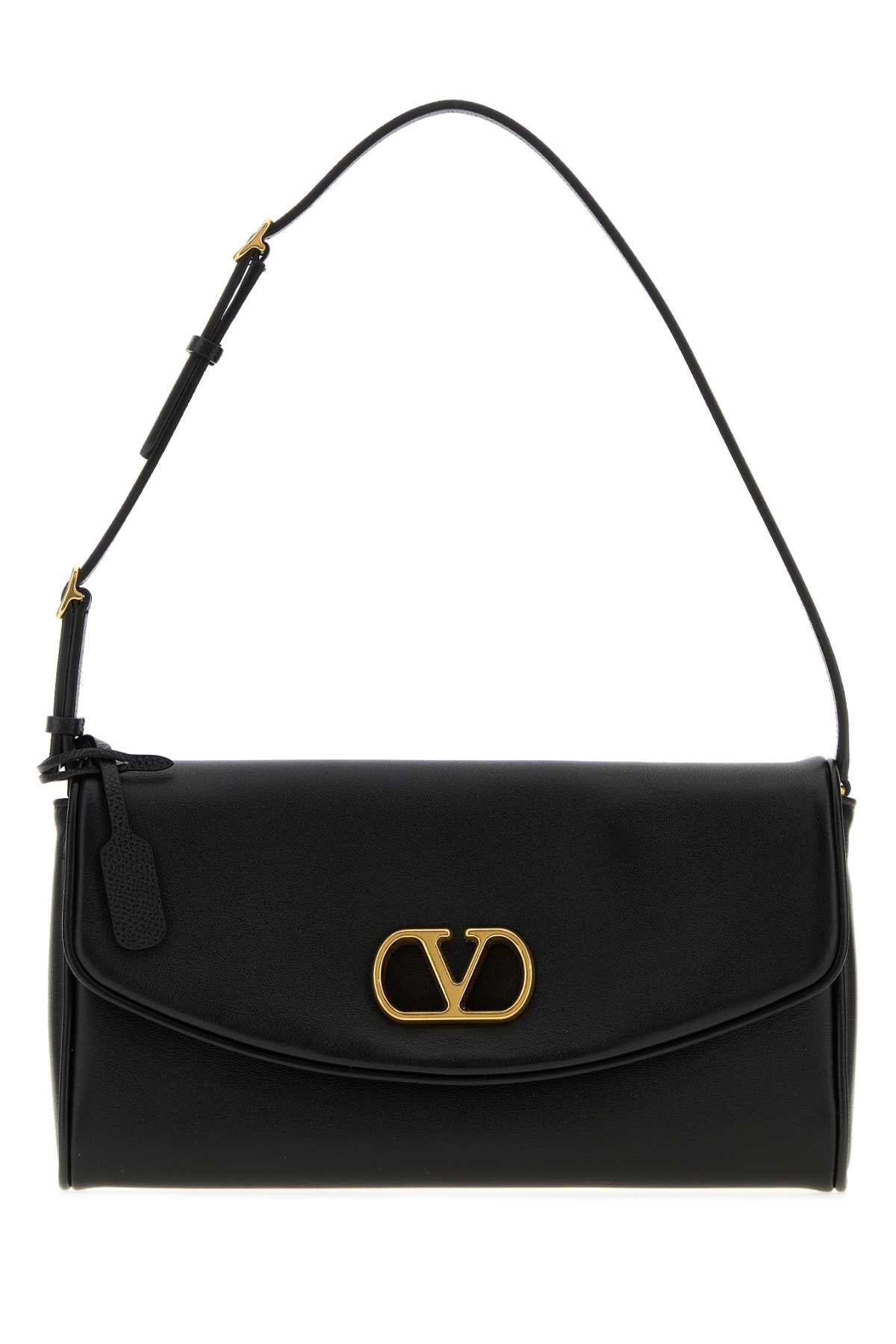 Valentino Garavani Women Black Nappa Leather Devain Shoulder Bag VALENTINO GARAVANI