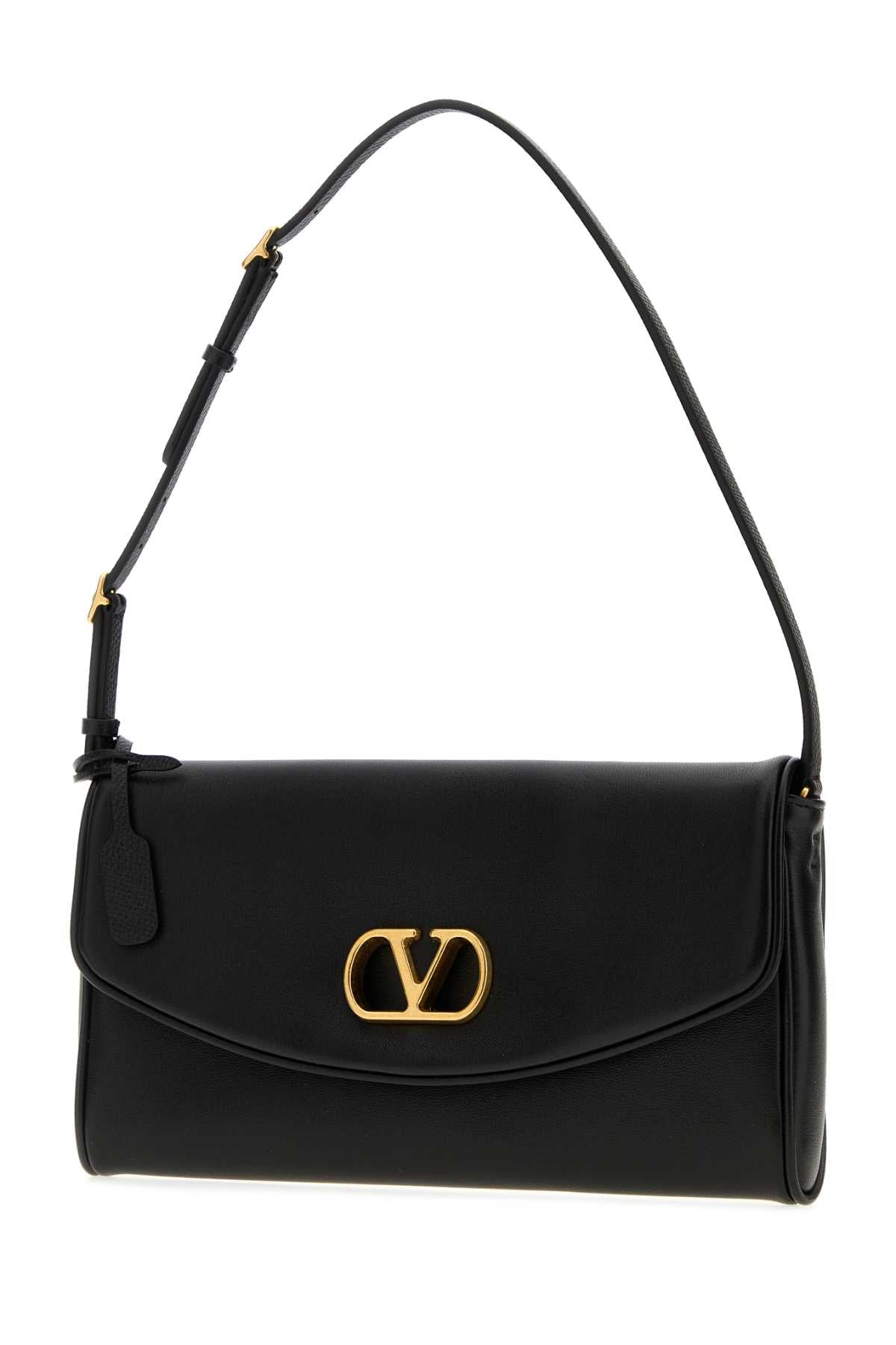 Valentino Garavani Women Black Nappa Leather Devain Shoulder Bag VALENTINO GARAVANI