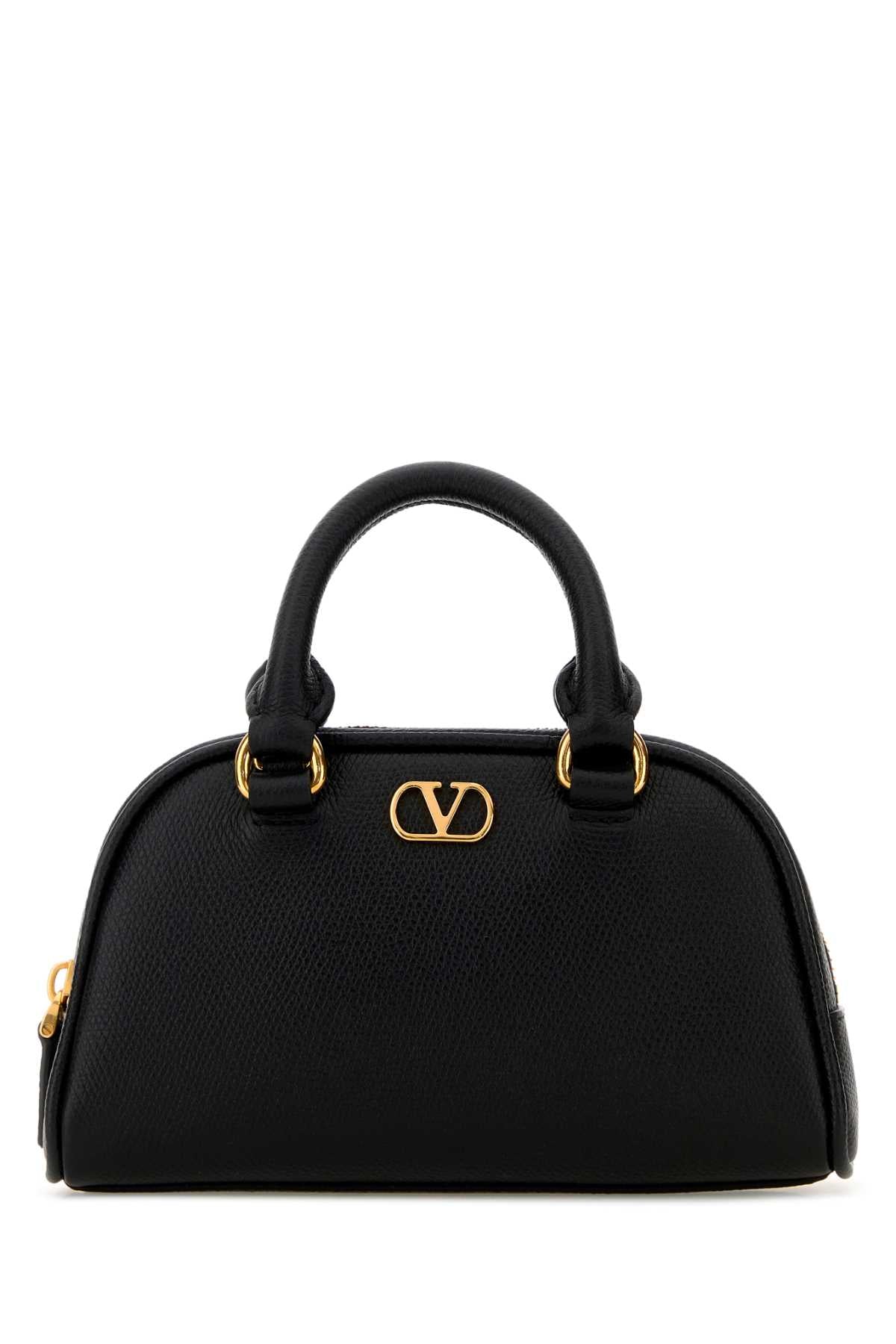 Valentino Garavani Women Black Leather Vlogo Signature Handbag VALENTINO GARAVANI