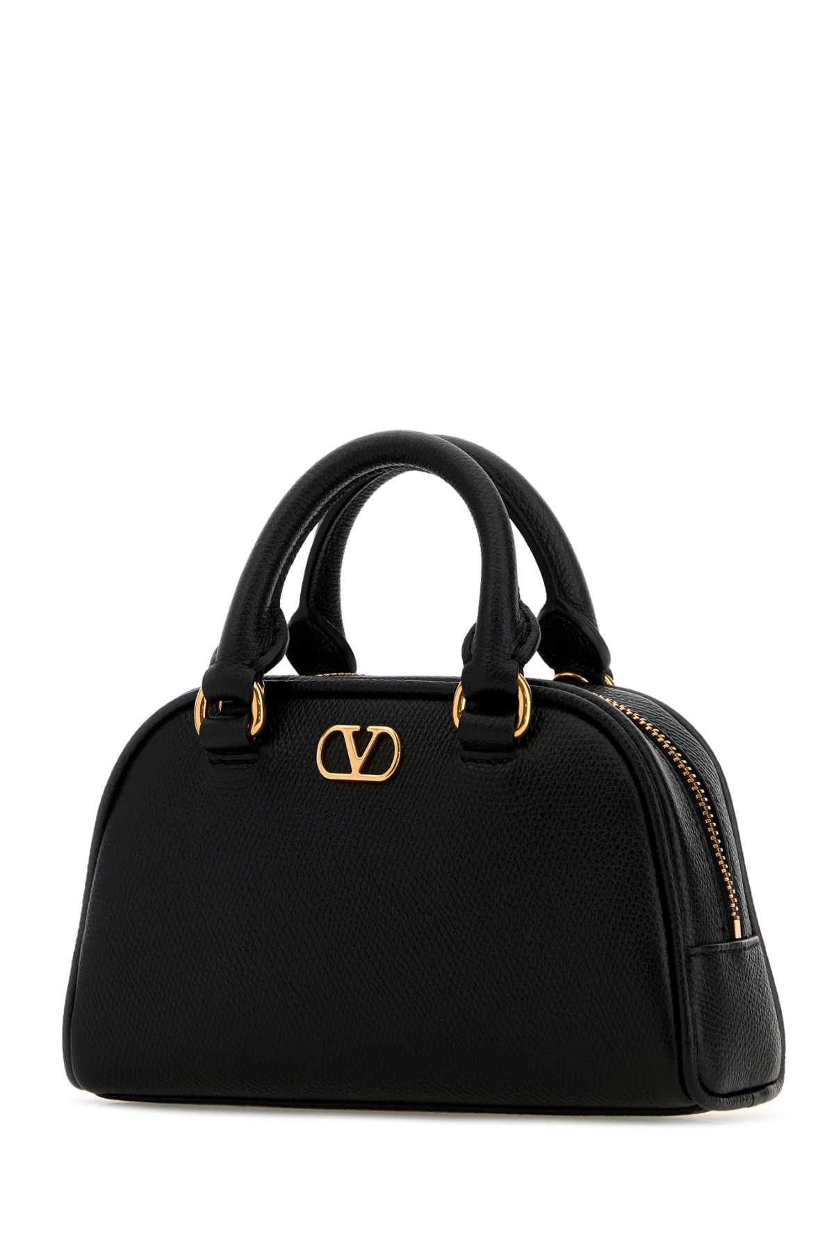 Valentino Garavani Women Black Leather Vlogo Signature Handbag VALENTINO GARAVANI