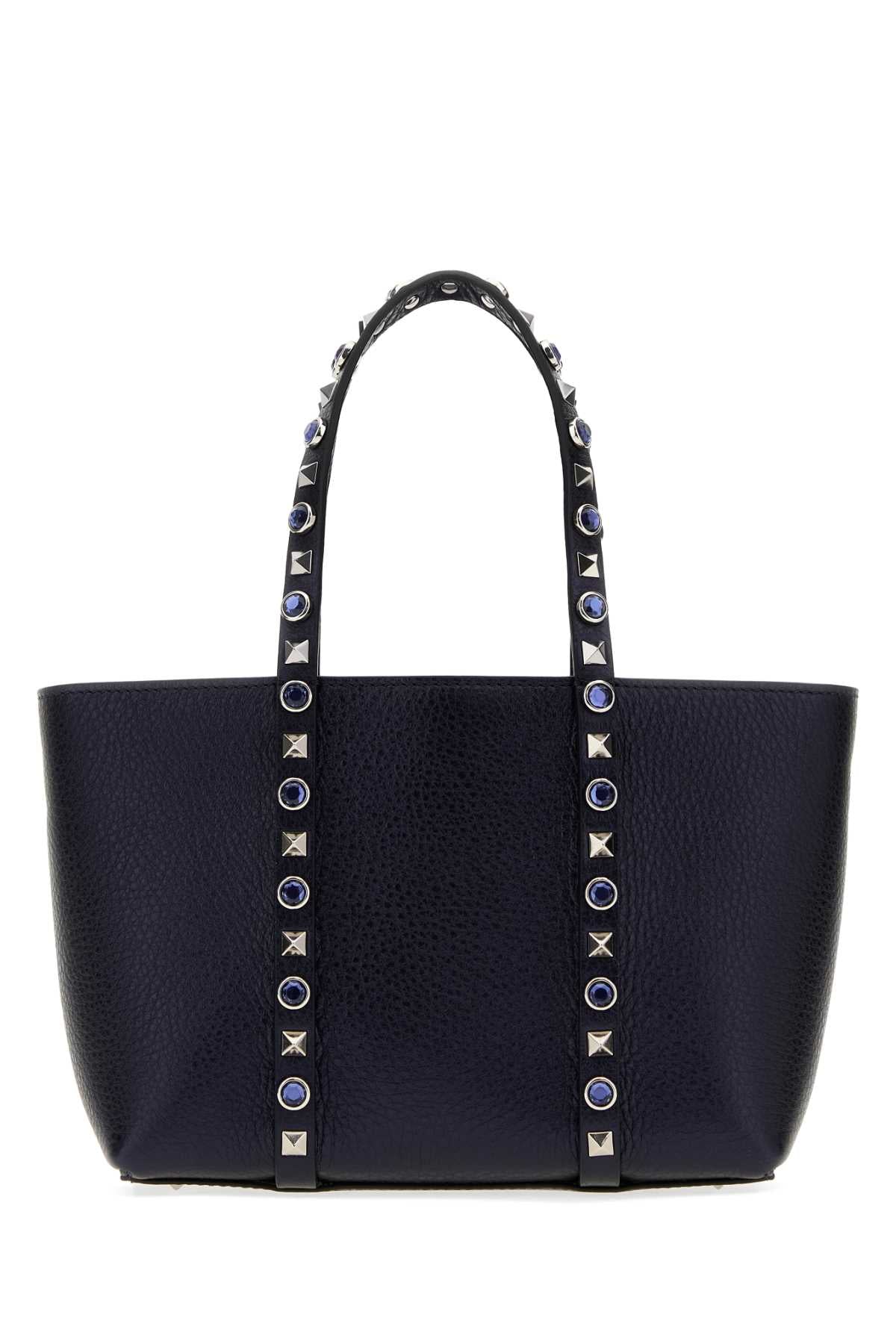 Valentino Garavani Women Midnight Blue Leather Mini Rockstud Handbag VALENTINO GARAVANI