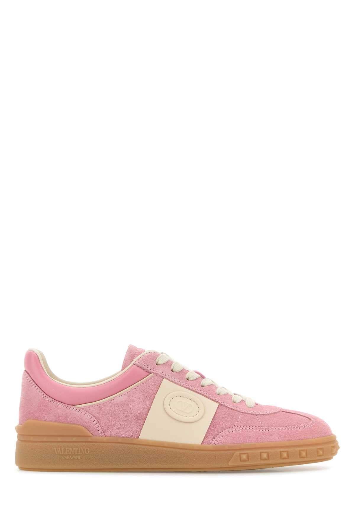 Valentino Garavani Women Pink Suede Upvillage Sneakers VALENTINO GARAVANI
