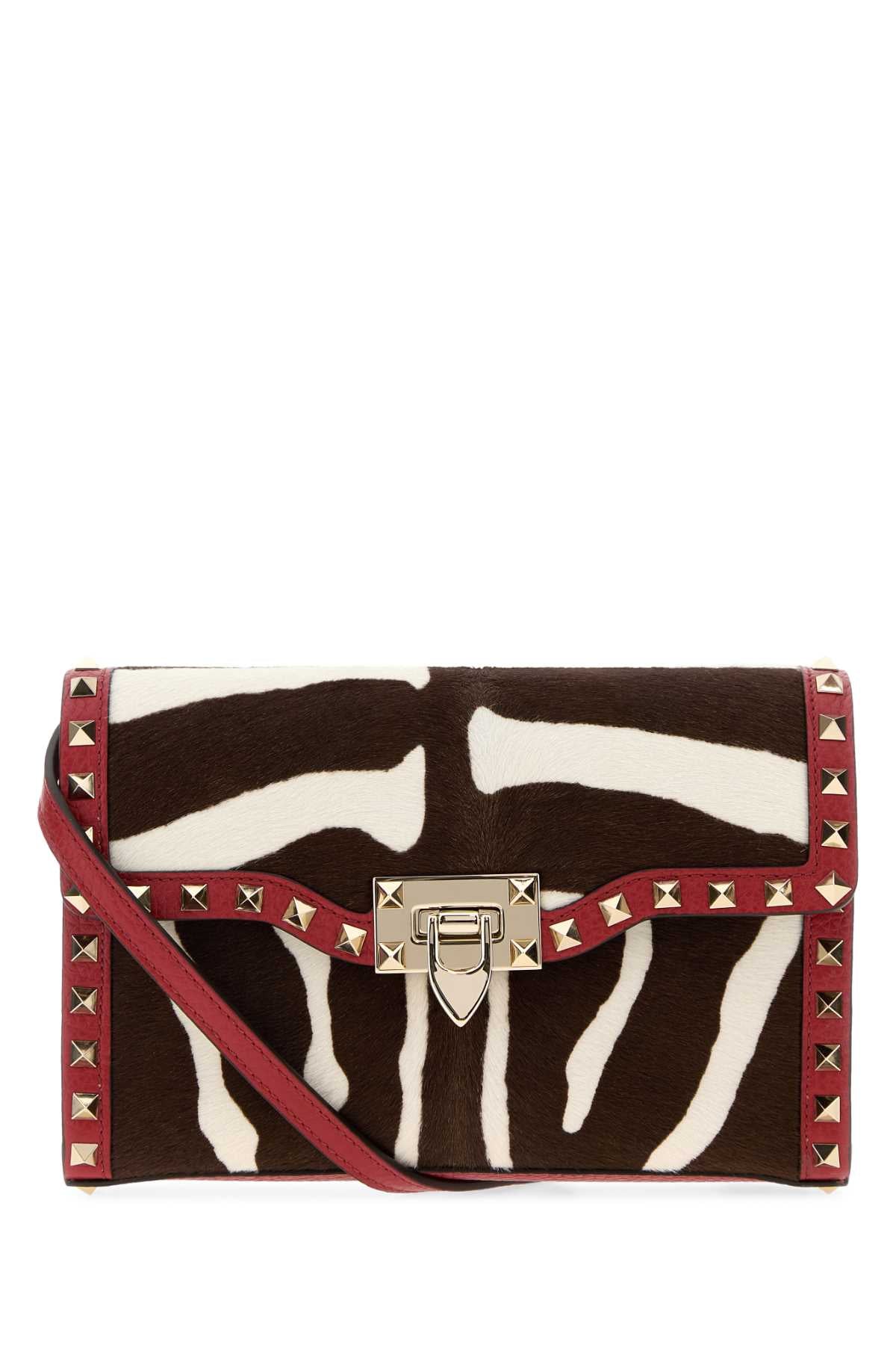 Valentino Garavani Women Printed Calf Hair Rockstud Crossbody Bag VALENTINO GARAVANI