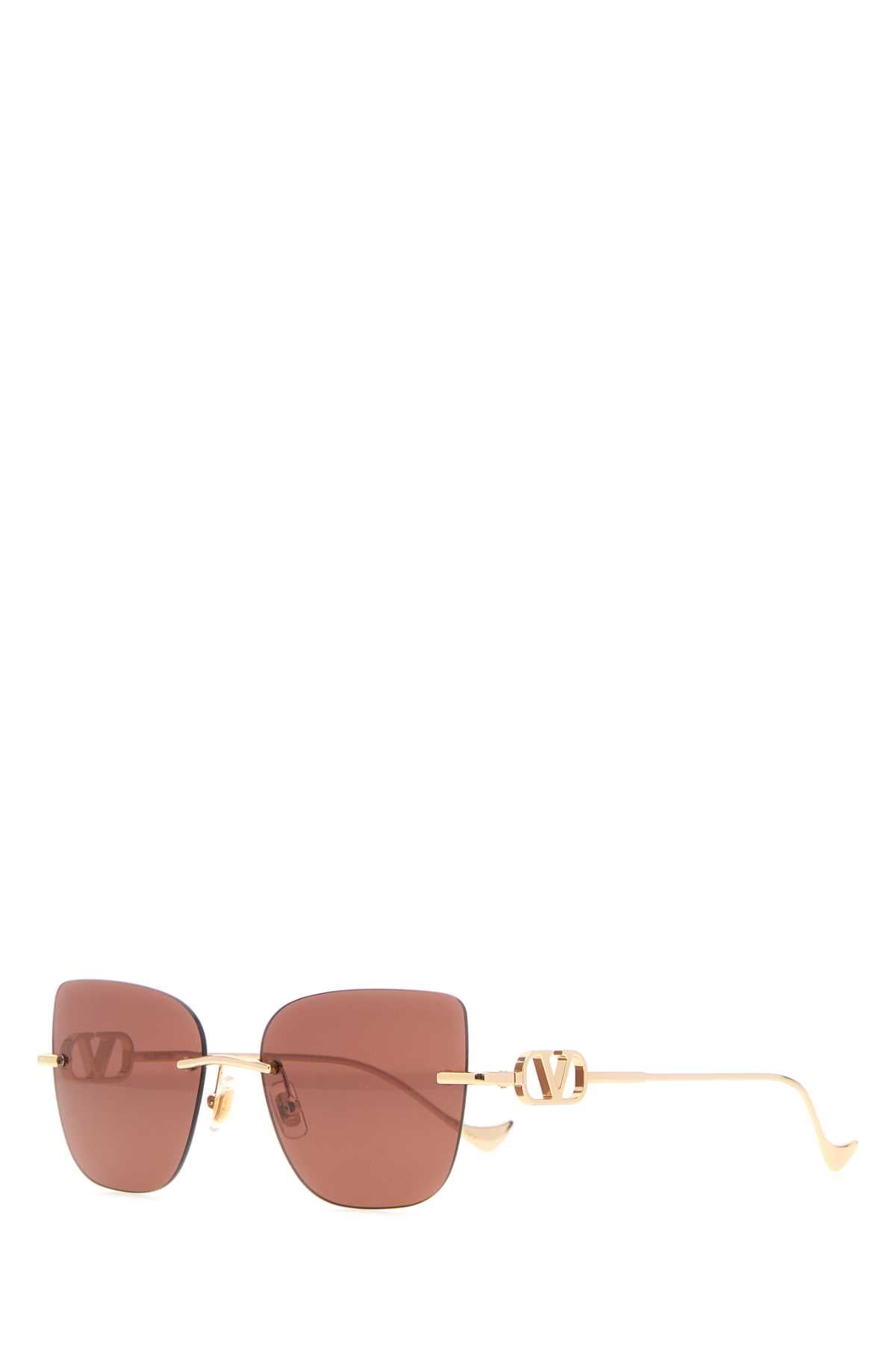 Valentino Garavani Women Gold Metal Sunglasses VALENTINO GARAVANI
