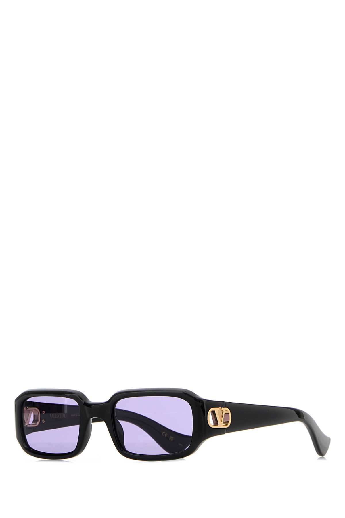 Valentino Garavani Women Black Acetate Sunglasses VALENTINO GARAVANI