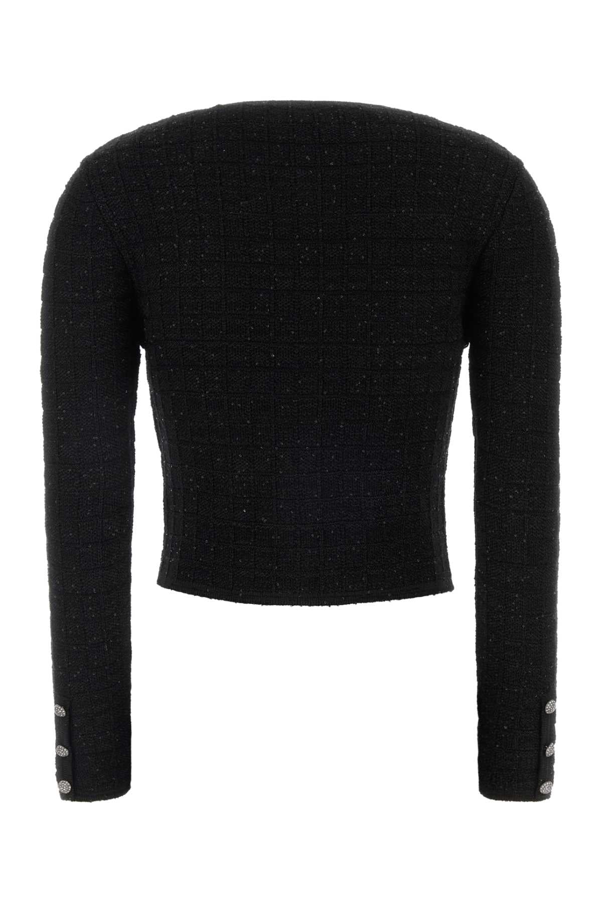 Alessandra Rich Women Black Boucle Cardigan ALESSANDRA RICH