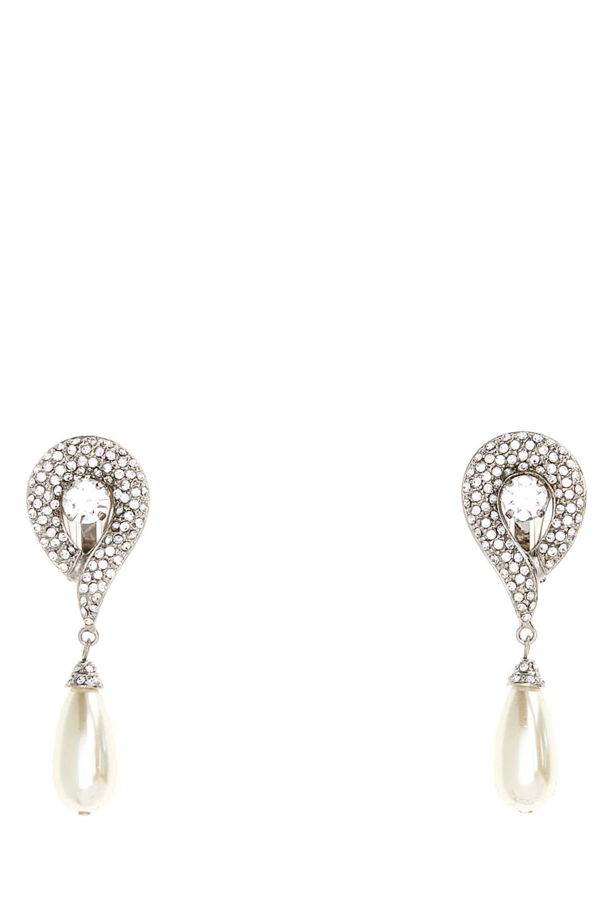 Alessandra Rich Women Silver Metal Earrings ALESSANDRA RICH