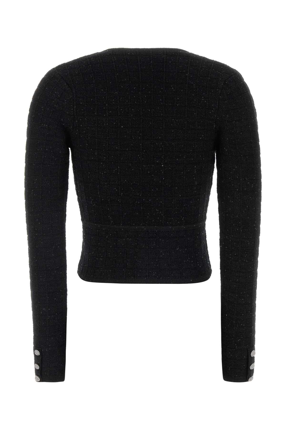 Alessandra Rich Women Black Boucle Cardigan ALESSANDRA RICH