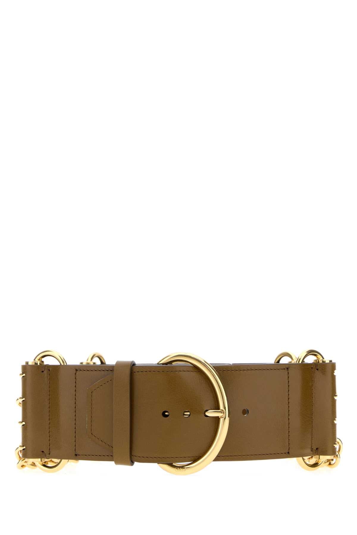Chloe Women Mud Leather Belt CHLOE