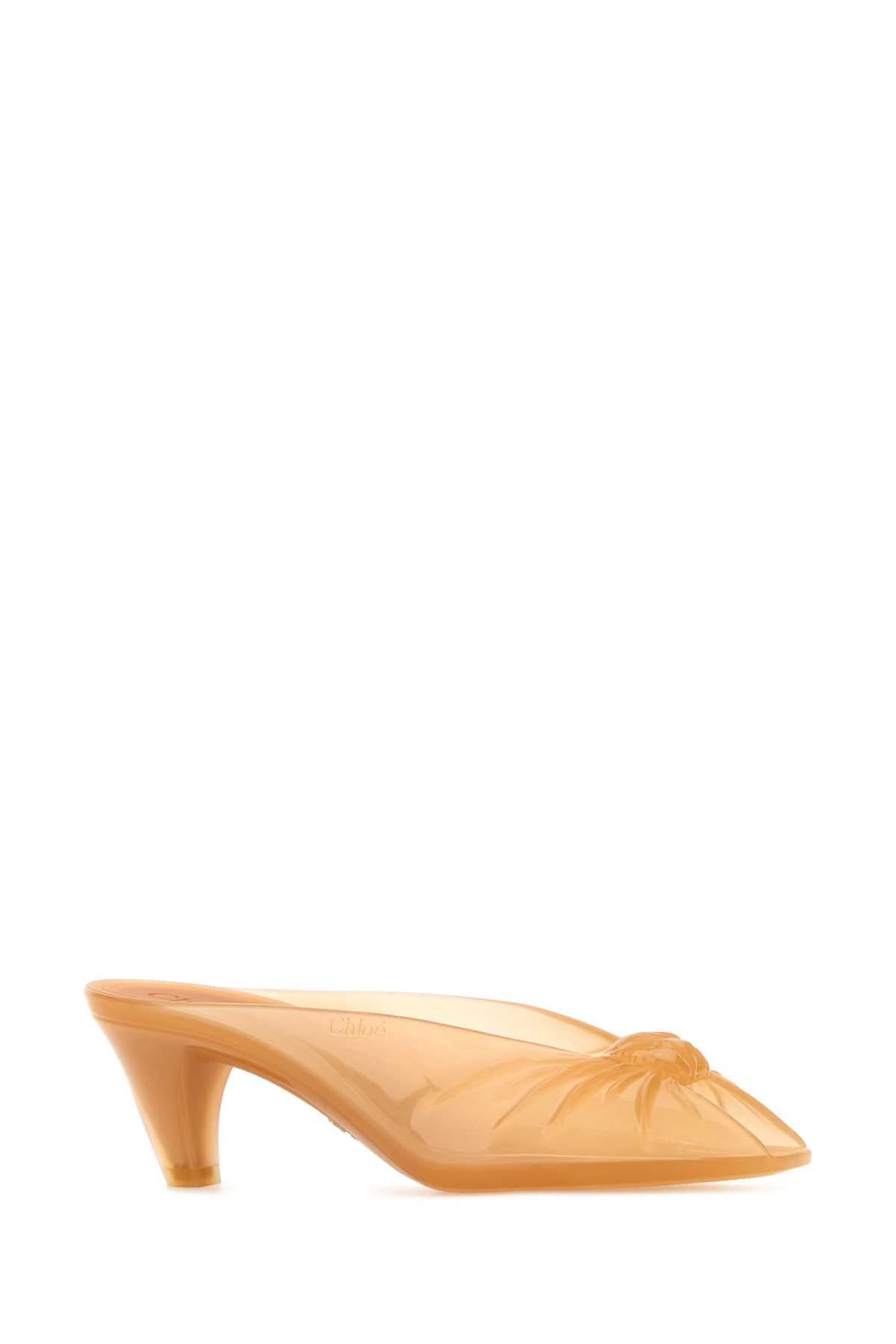 Chloe Women Orange Rubber Chloe Jelly Mules CHLOE