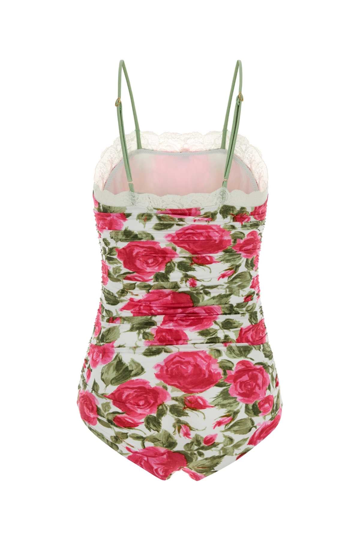 Chloe Women Printed Stretch Nylon Bodysuit CHLOE
