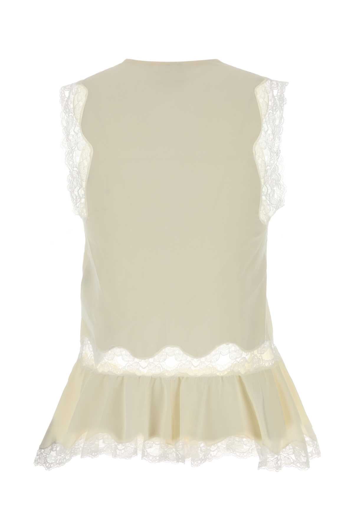 Chloe Women Ivory Crepe Top CHLOE