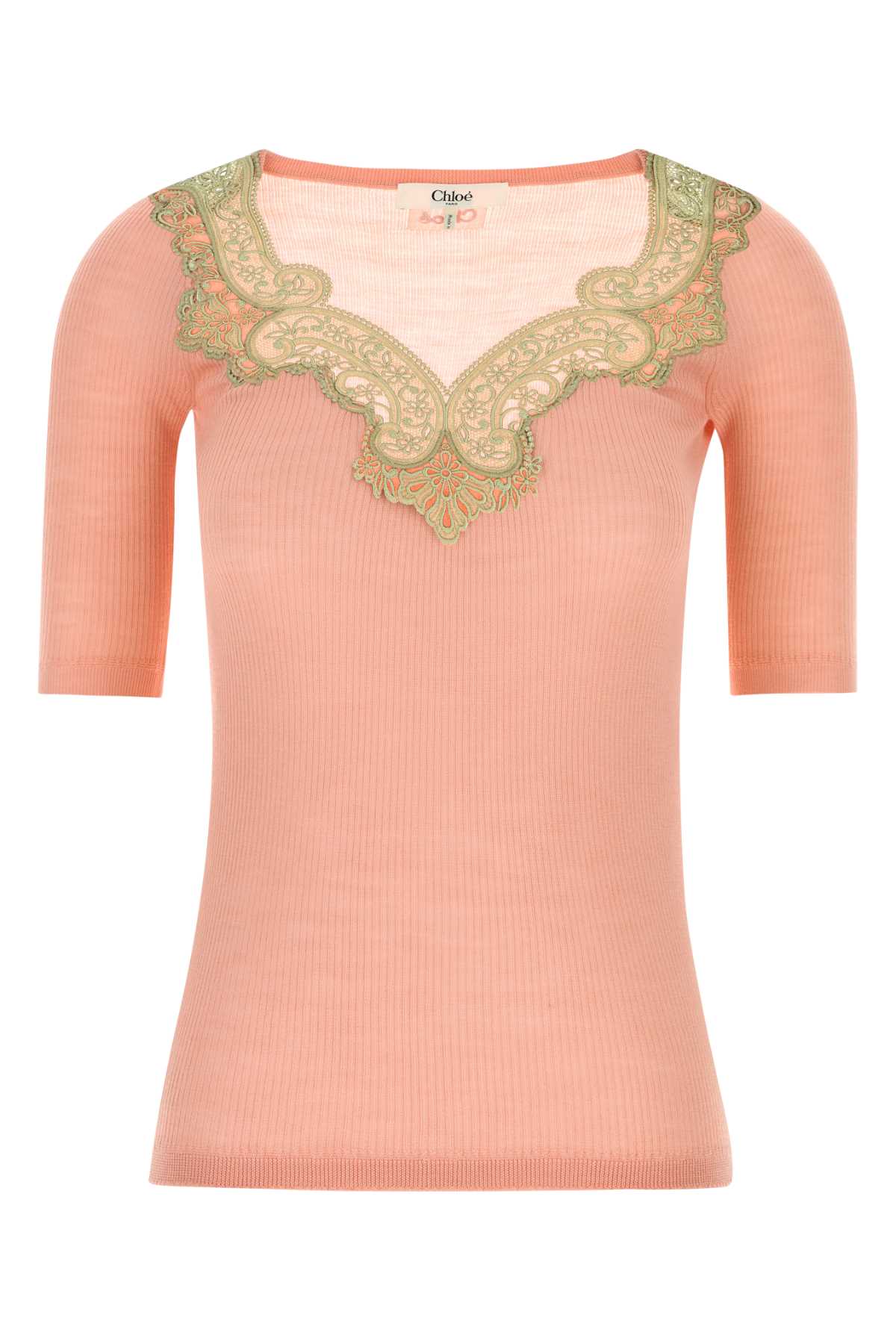 Chloe Women Pink Wool T-Shirt CHLOE