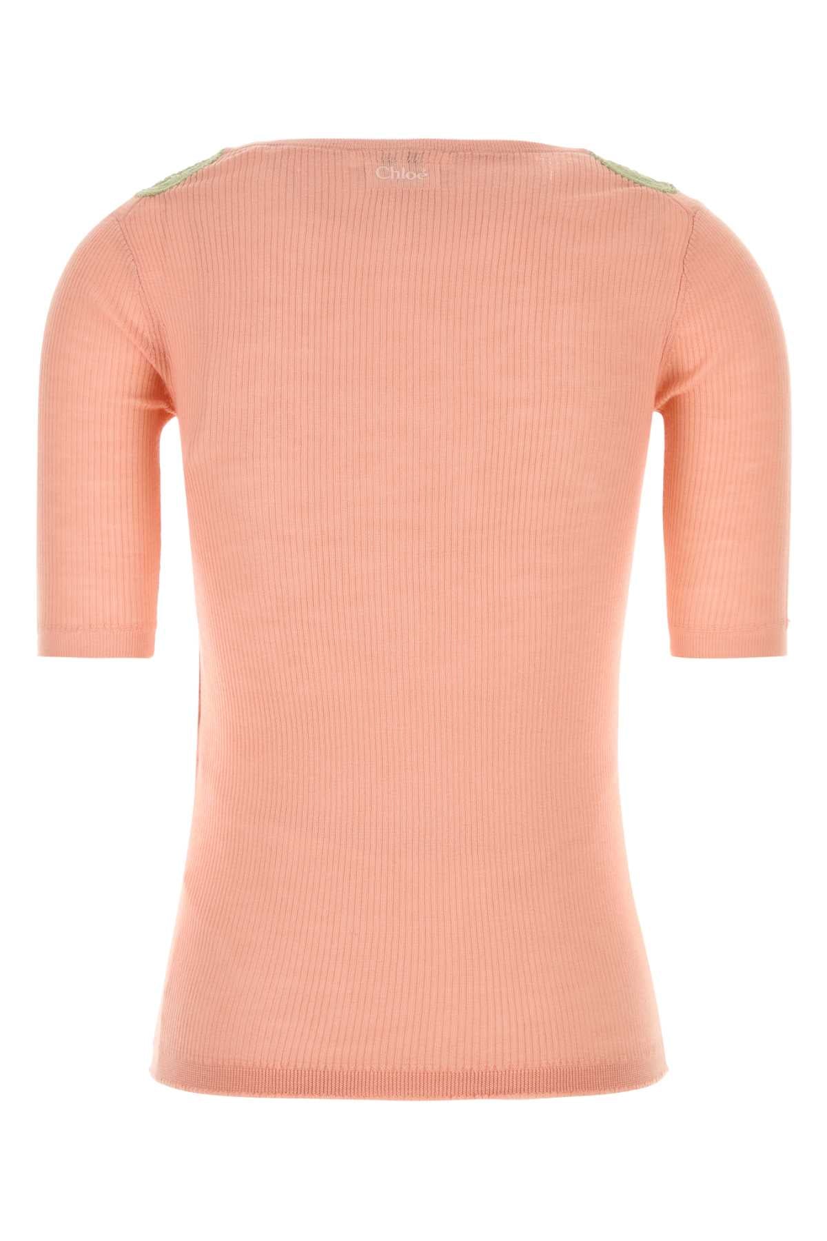 Chloe Women Pink Wool T-Shirt CHLOE
