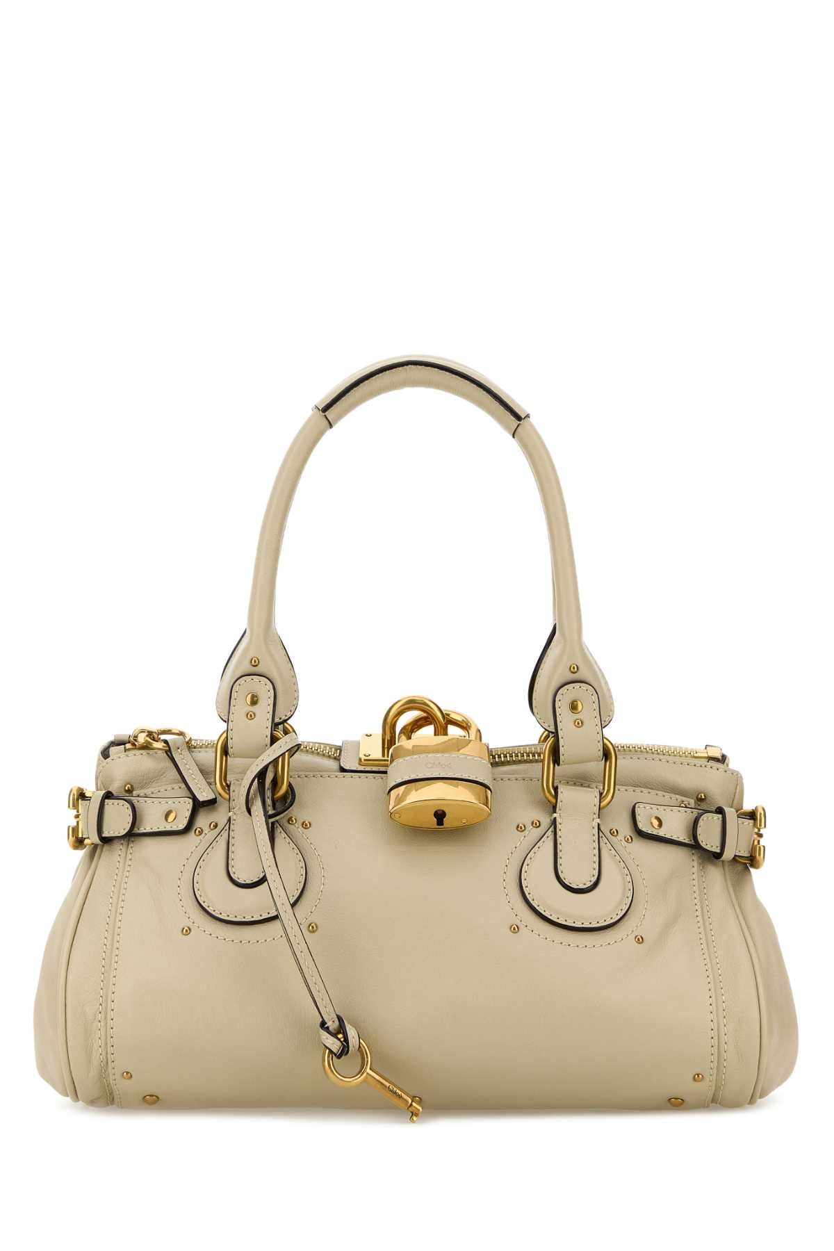 Chloe Women Sand Leather Paddington Shoulder Bag CHLOE
