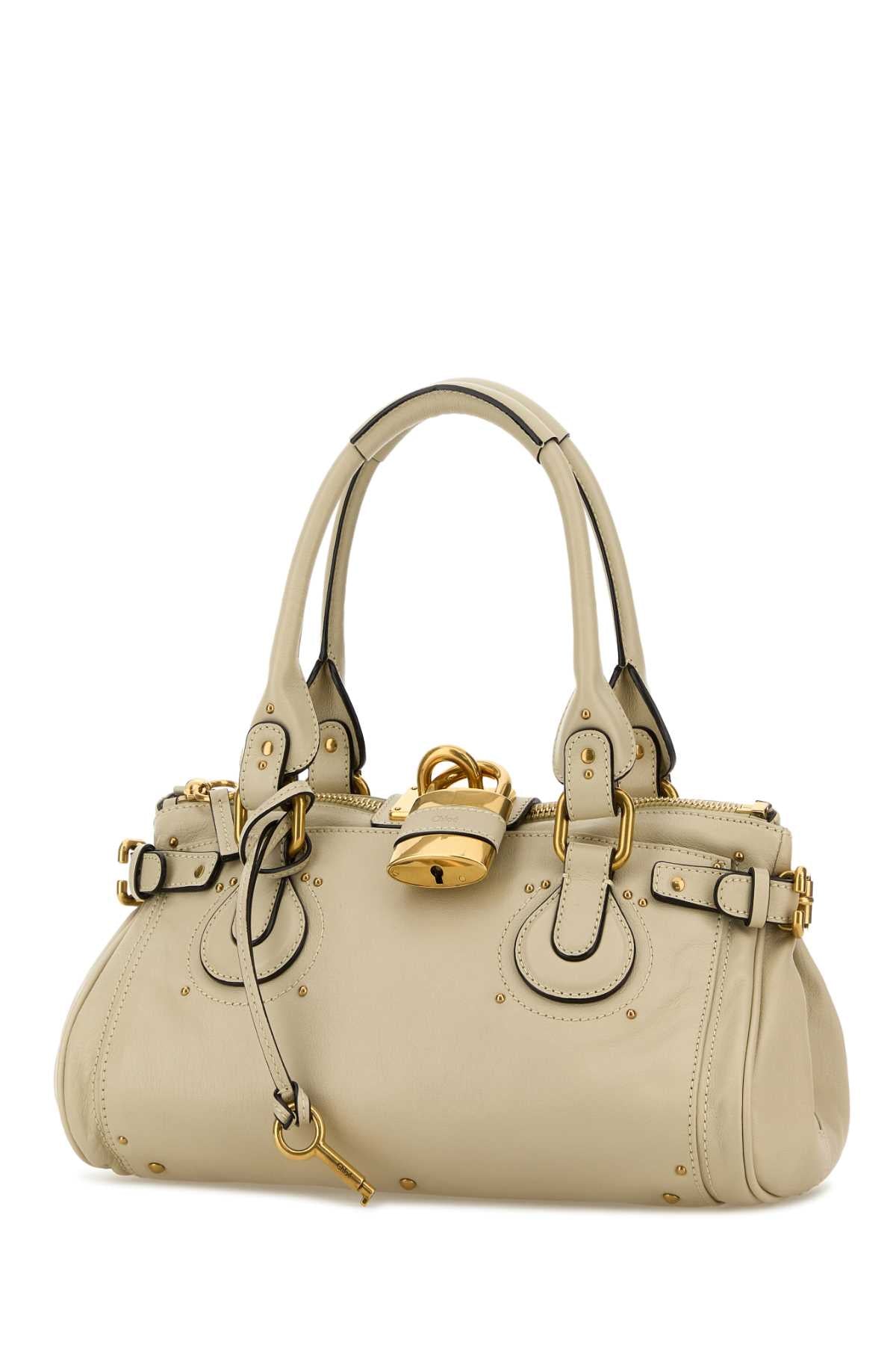 Chloe Women Sand Leather Paddington Shoulder Bag CHLOE