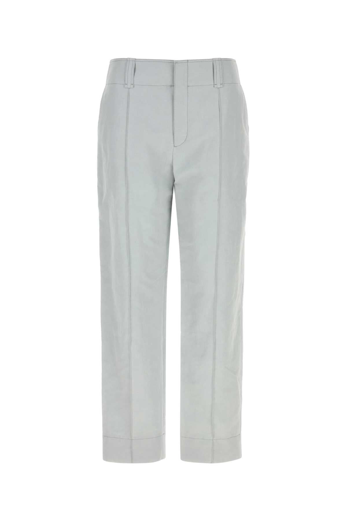 Chloe Women Light Grey Linen Blend Pant CHLOE