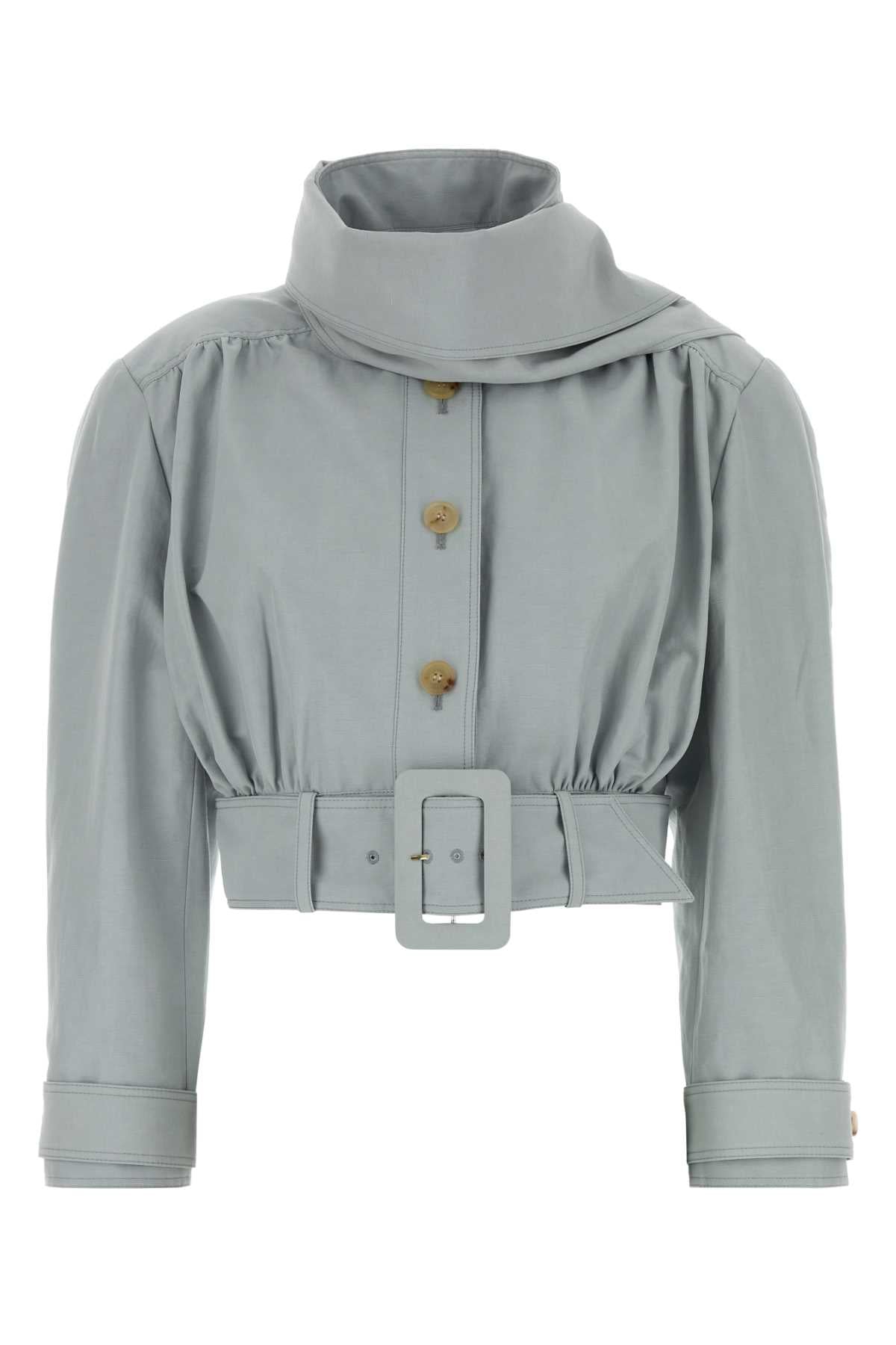 Chloe Women Light Grey Linen Blend Jacket CHLOE