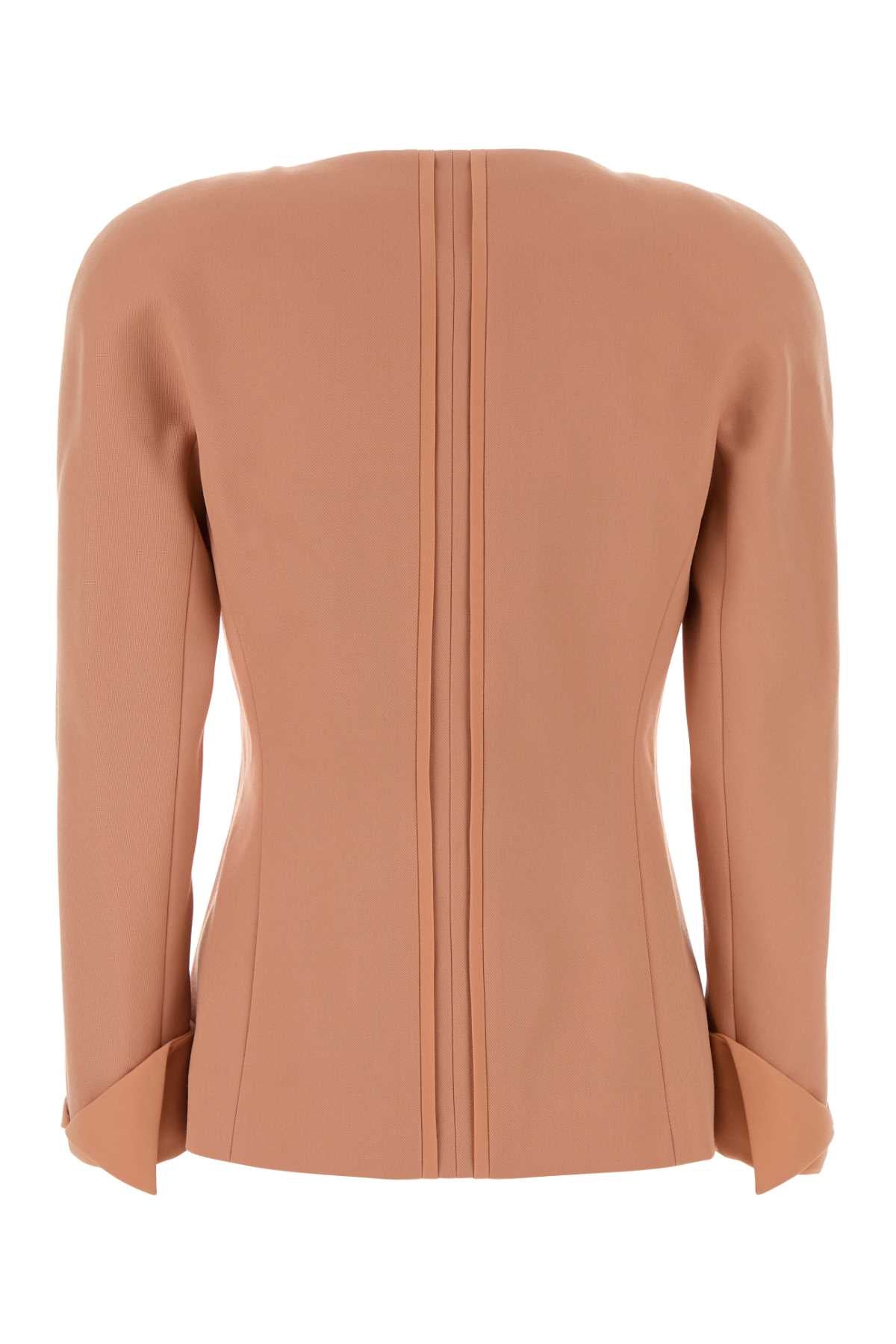 Chloe Women Antiqued Pink Wool Blazer CHLOE