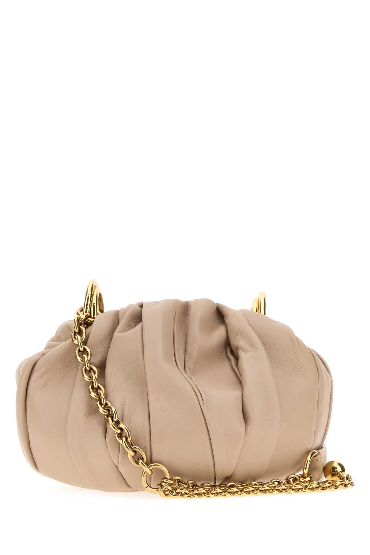Chloe Women Antiqued Pink Leather Chloe Plisse Bucket Bag CHLOE