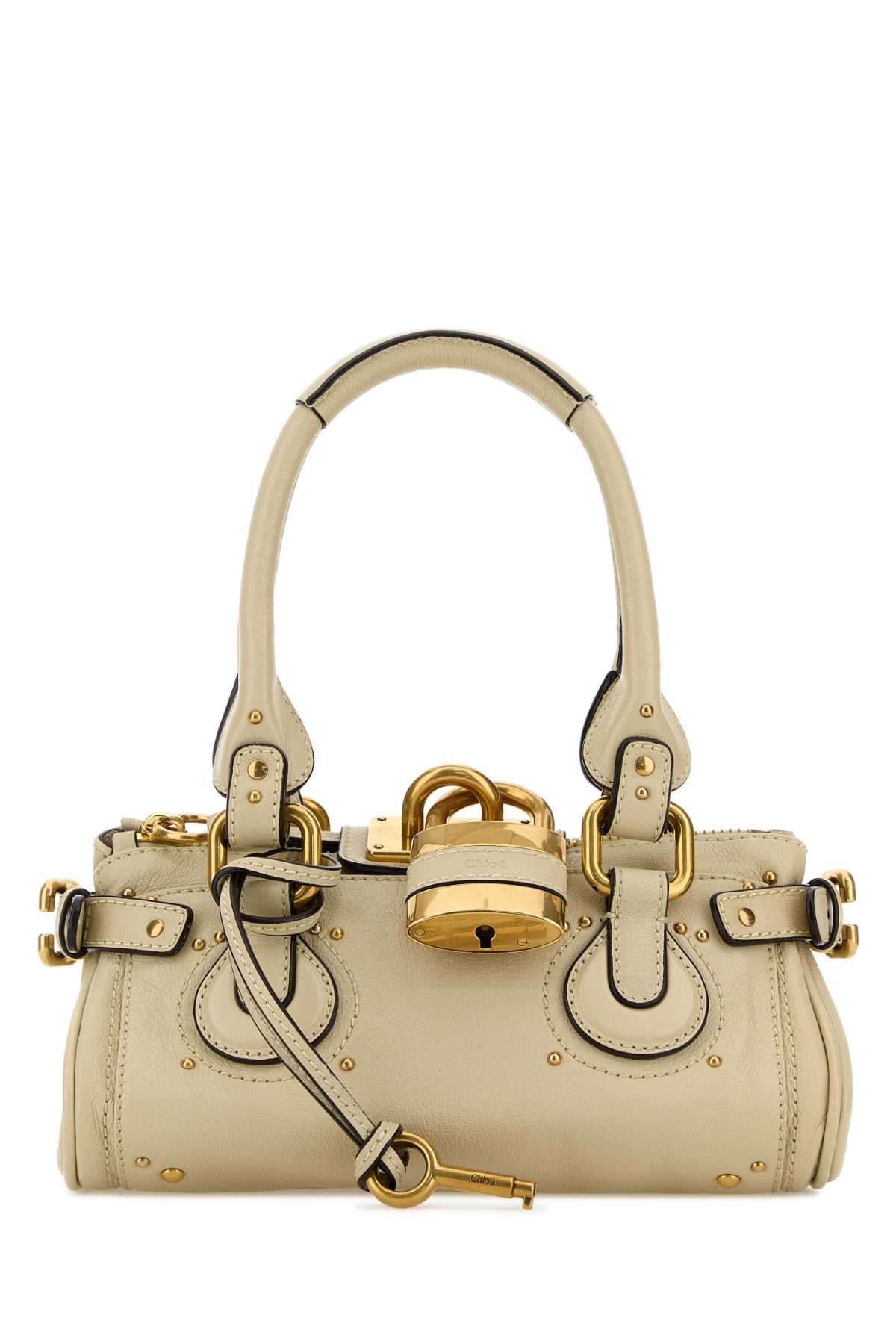 Chloe Women Sand Leather Small Paddington Handbag CHLOE