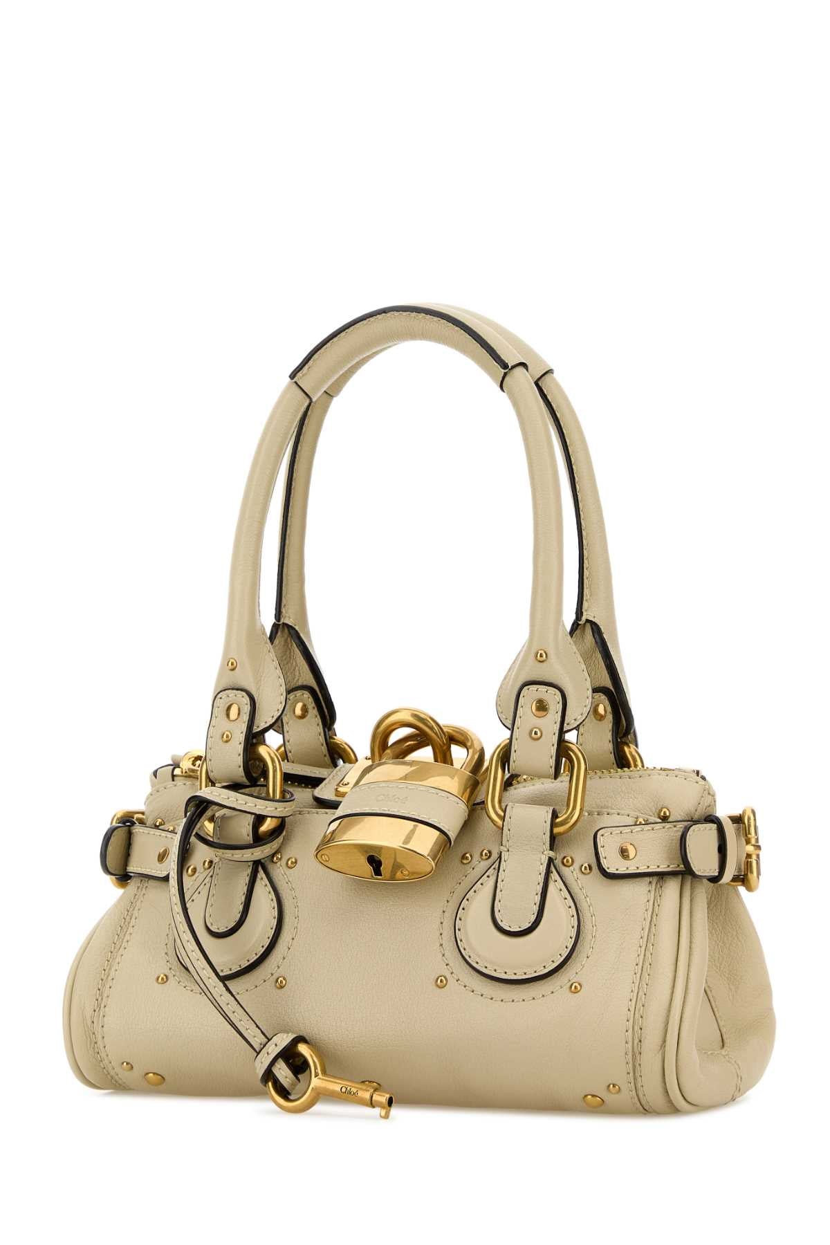 Chloe Women Sand Leather Small Paddington Handbag CHLOE