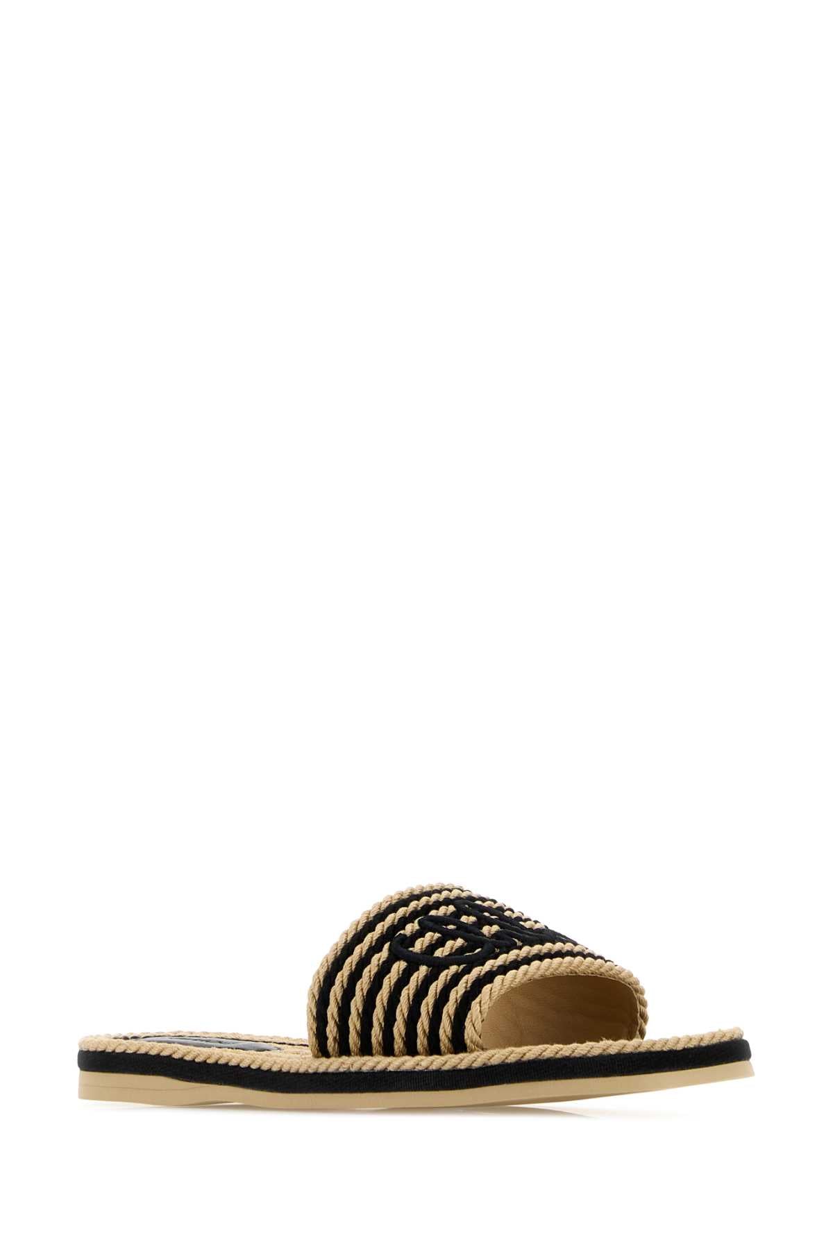 Chloe Women Embroidered Raffia Chloã¨ Sand Slippers CHLOE