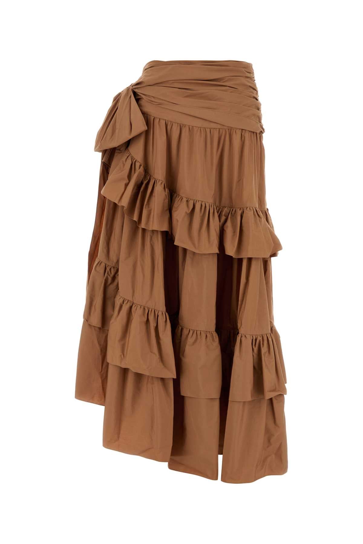 Chloe Women Antiqued Pink Poplin Skirt CHLOE
