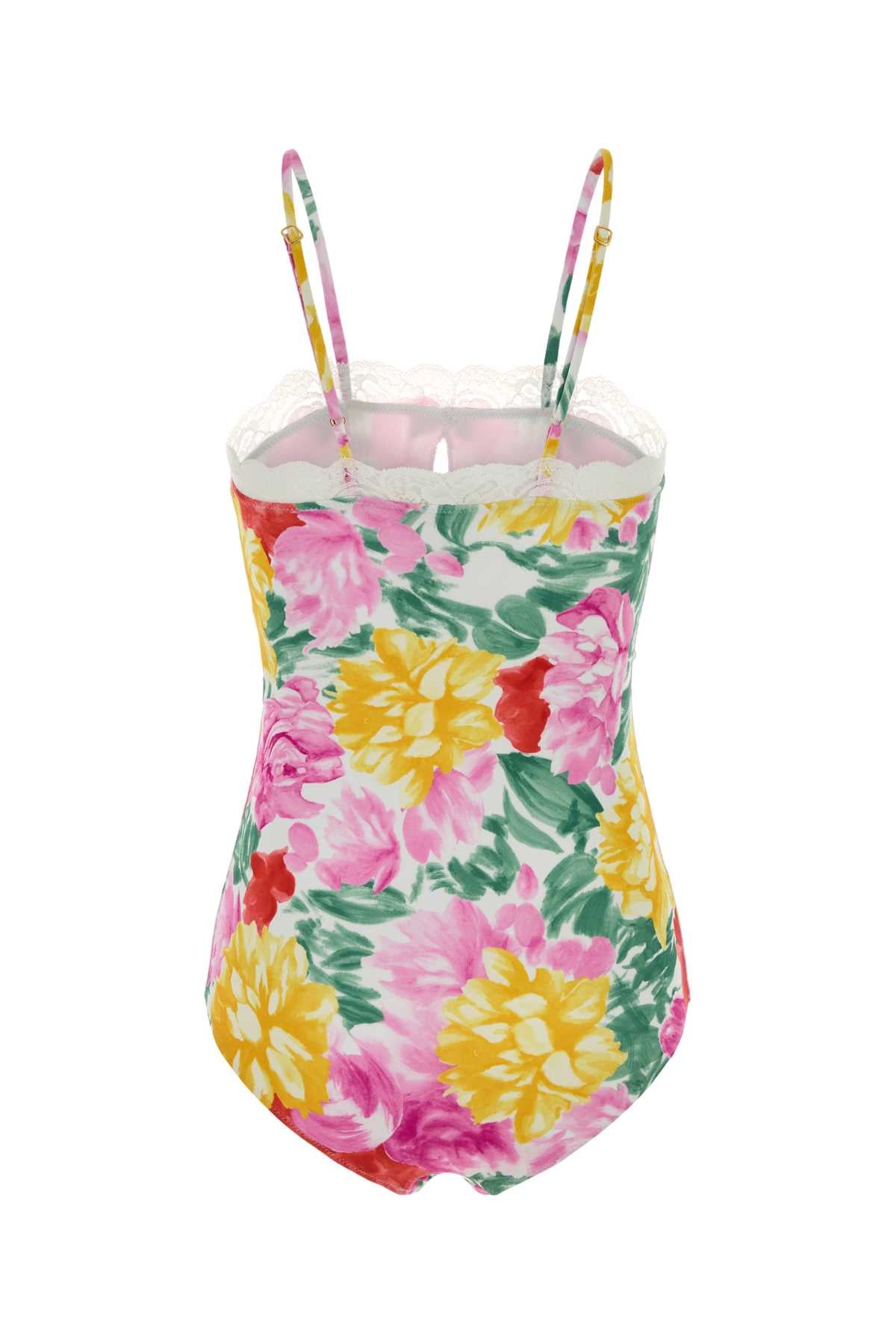 Chloe Women Printed Stretch Nylon Bodysuit CHLOE