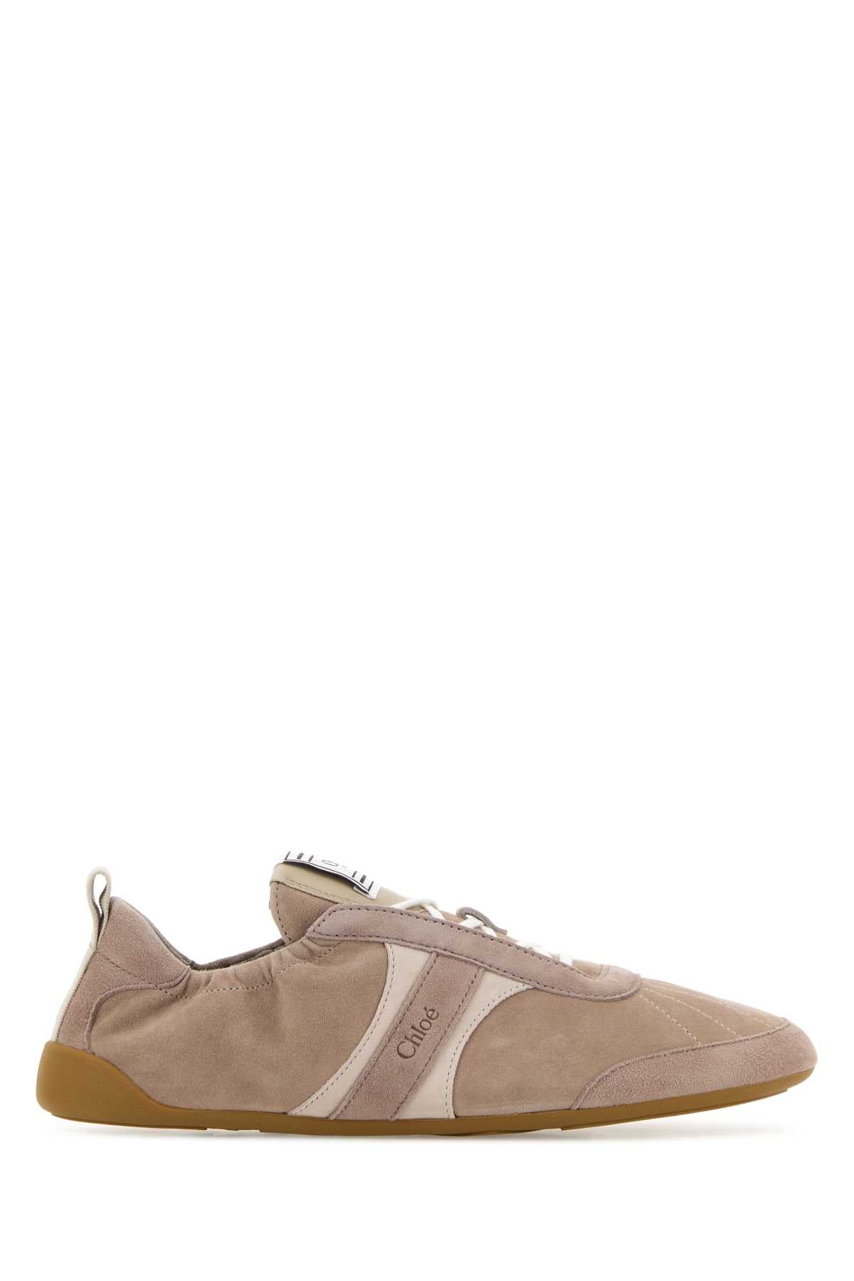Chloe Women Cappuccino Suede Chloã¨ Kick Sneakers CHLOE
