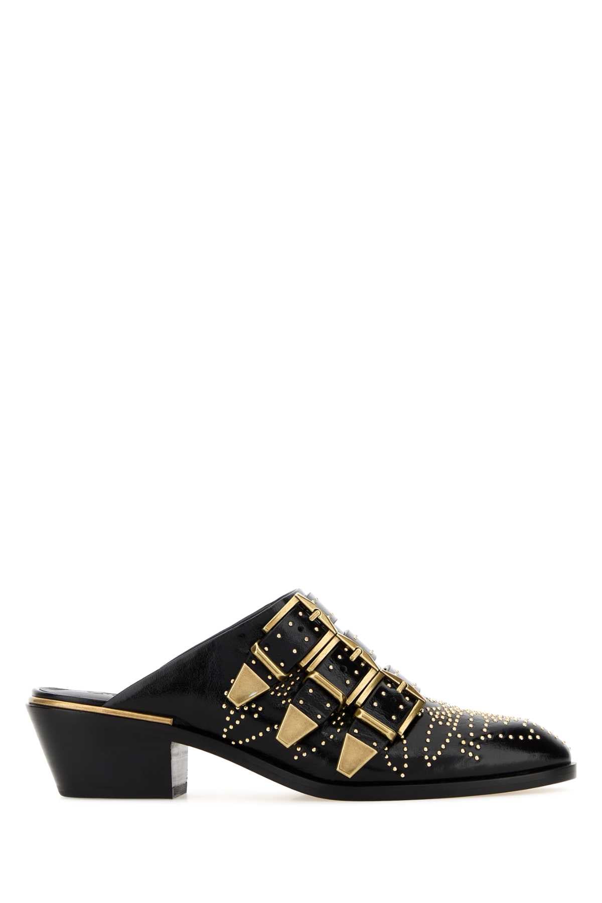 Chloe Women Black Leather Susan Mules CHLOE