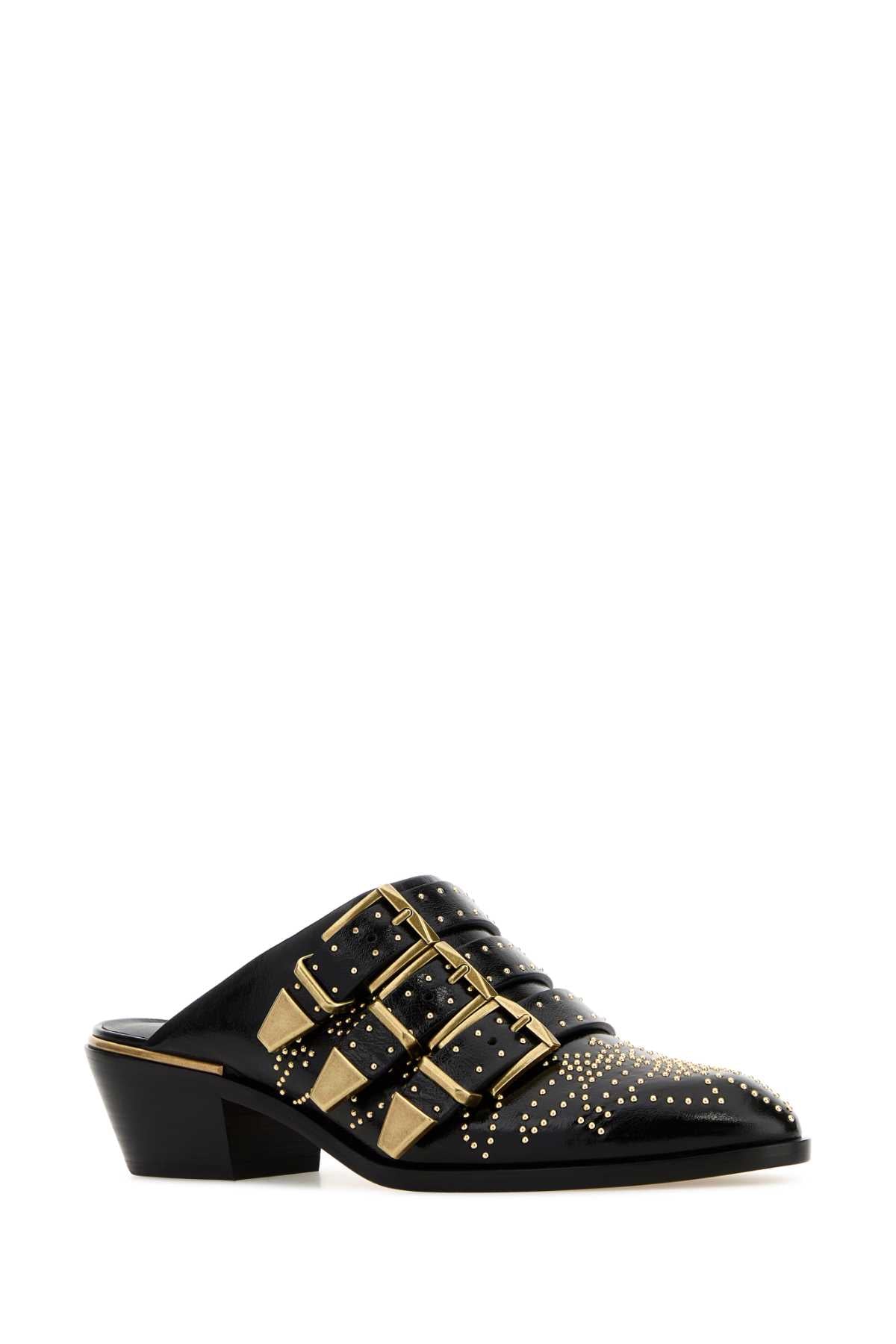 Chloe Women Black Leather Susan Mules CHLOE