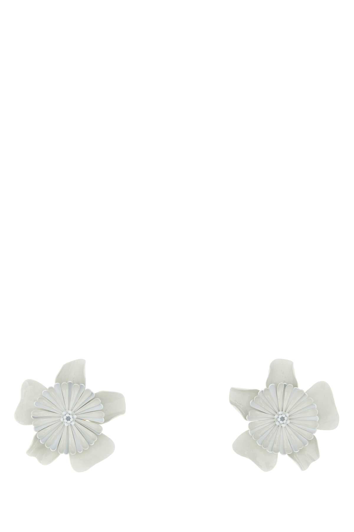 Chloe Women White Metal Chloe Bloom Earrings CHLOE