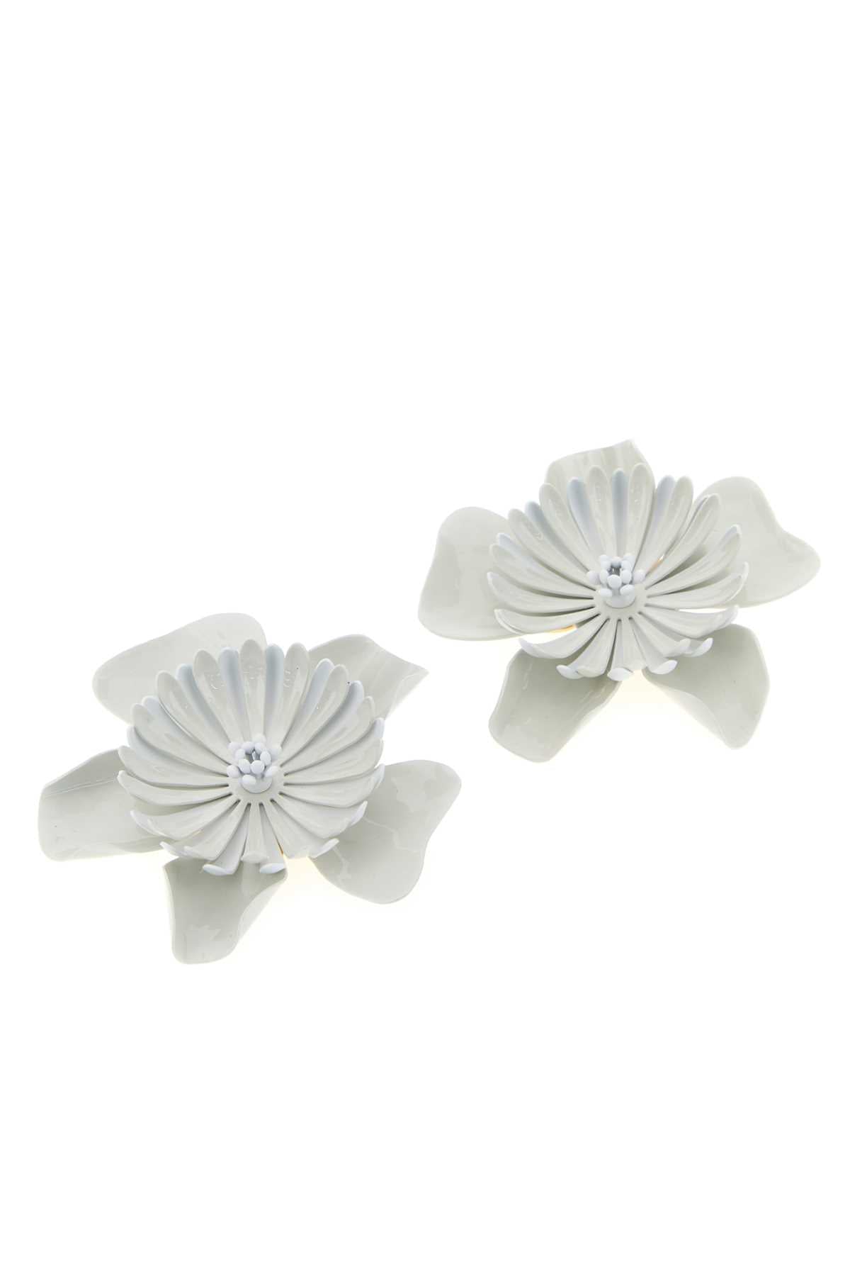 Chloe Women White Metal Chloe Bloom Earrings CHLOE