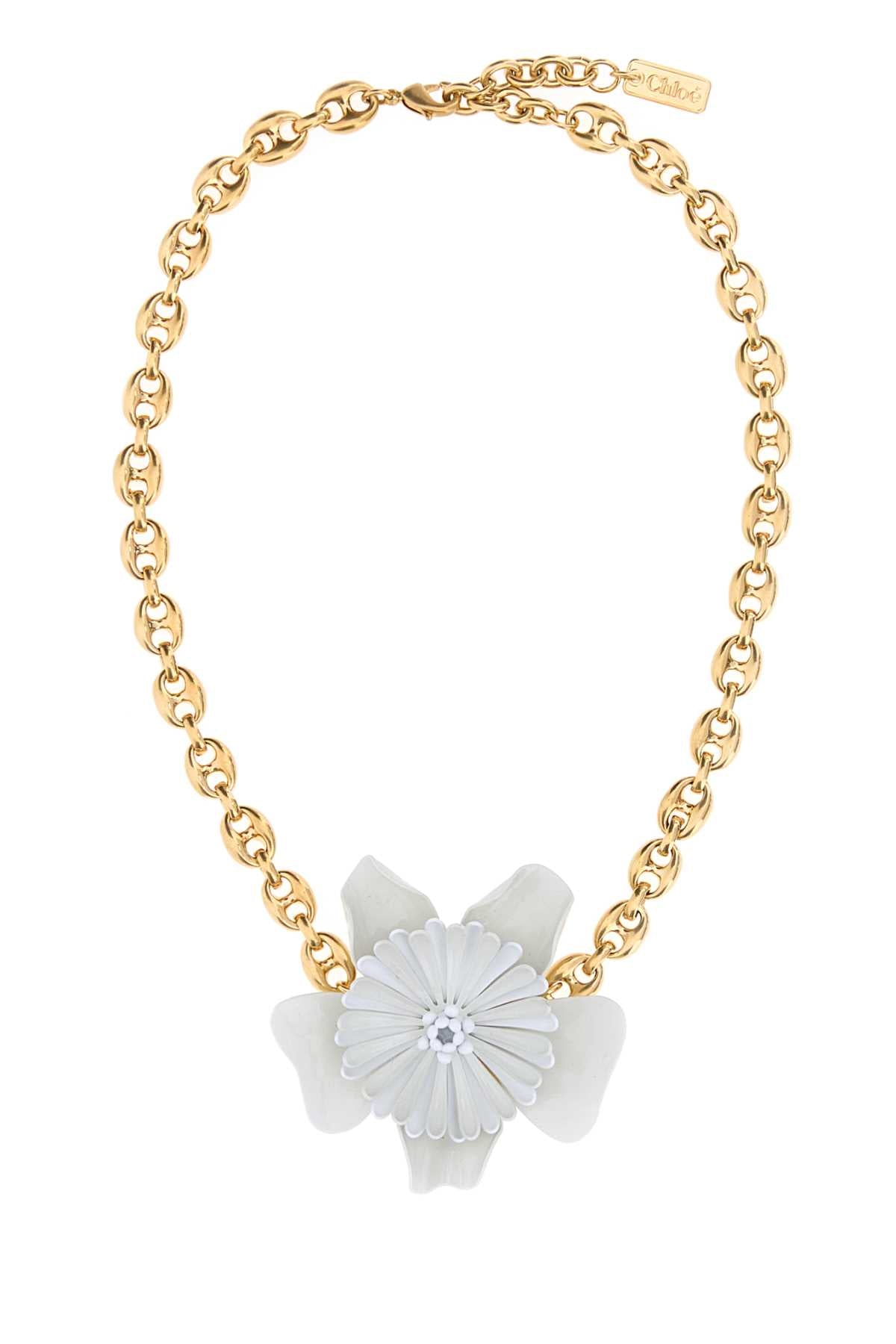 Chloe Women Gold Metal Chloe Bloom Choker CHLOE