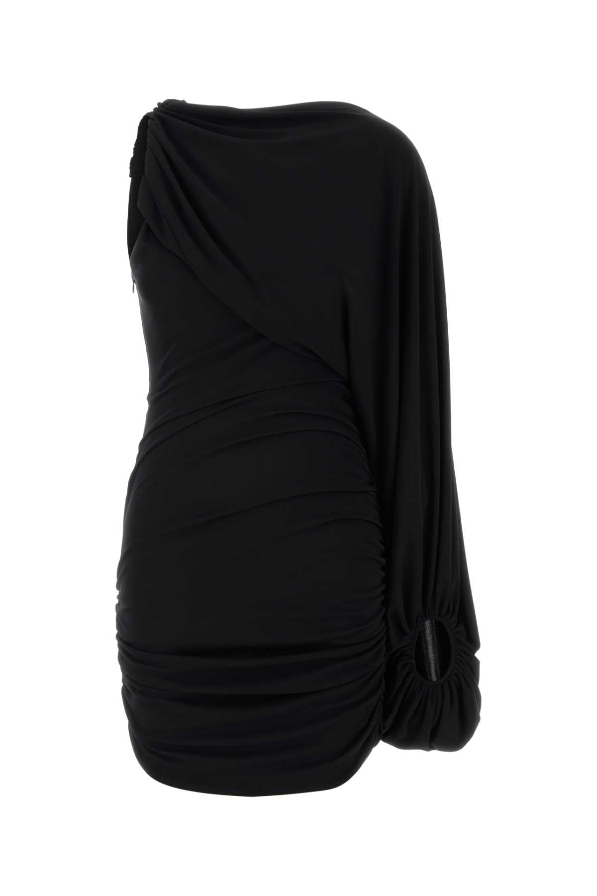 The Andamane Women Black Jersey Selene Mini Dress THE ANDAMANE