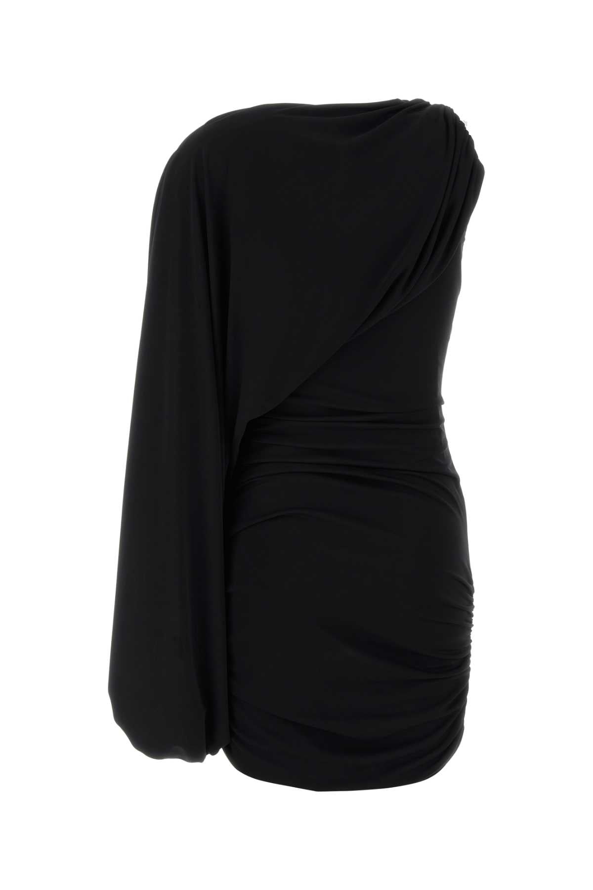 The Andamane Women Black Jersey Selene Mini Dress THE ANDAMANE