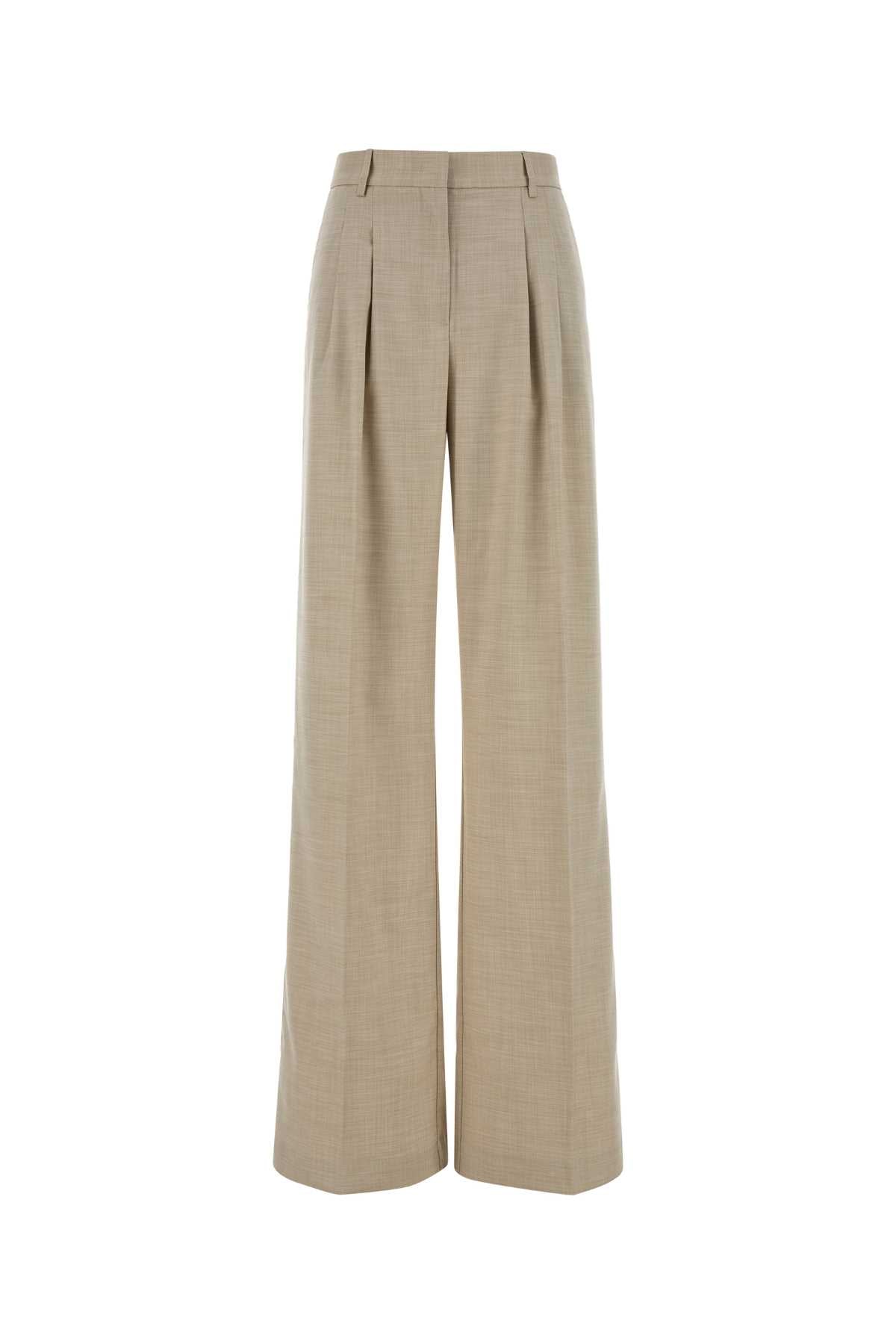 The Andamane Women Melange Sand Stretch Twill Nathalie Pant THE ANDAMANE