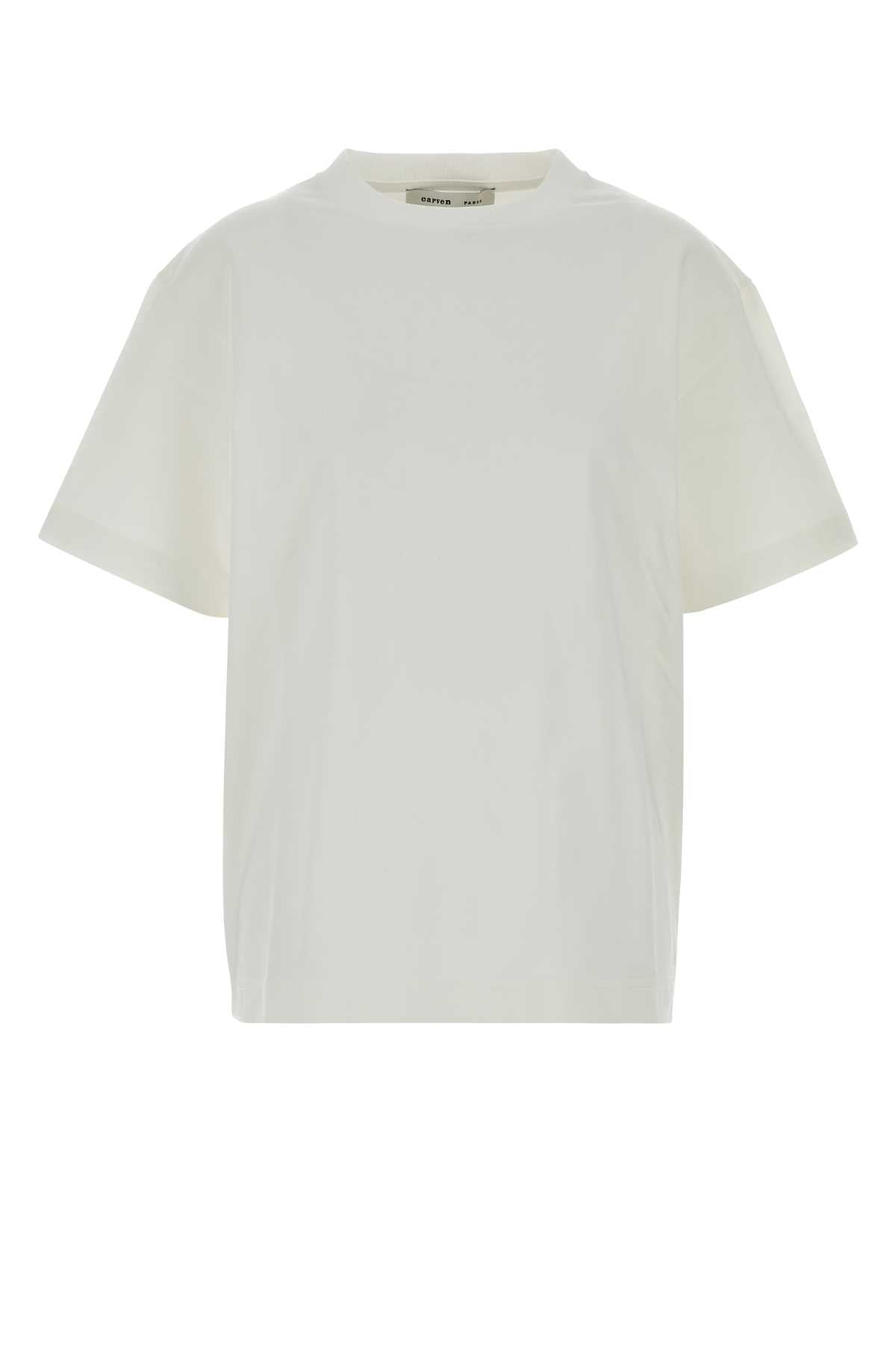 Carven Women White Cotton Oversize T-Shirt CARVEN