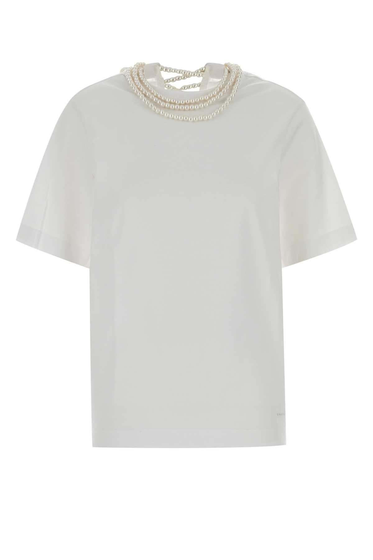 Carven Women White Cotton T-Shirt CARVEN