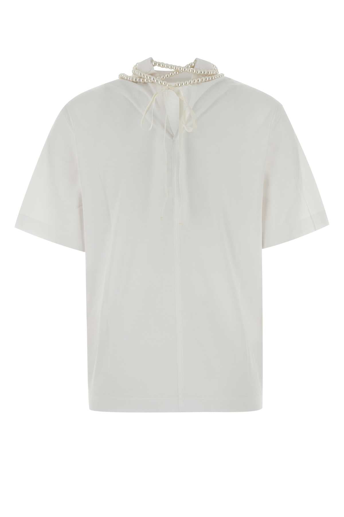 Carven Women White Cotton T-Shirt CARVEN