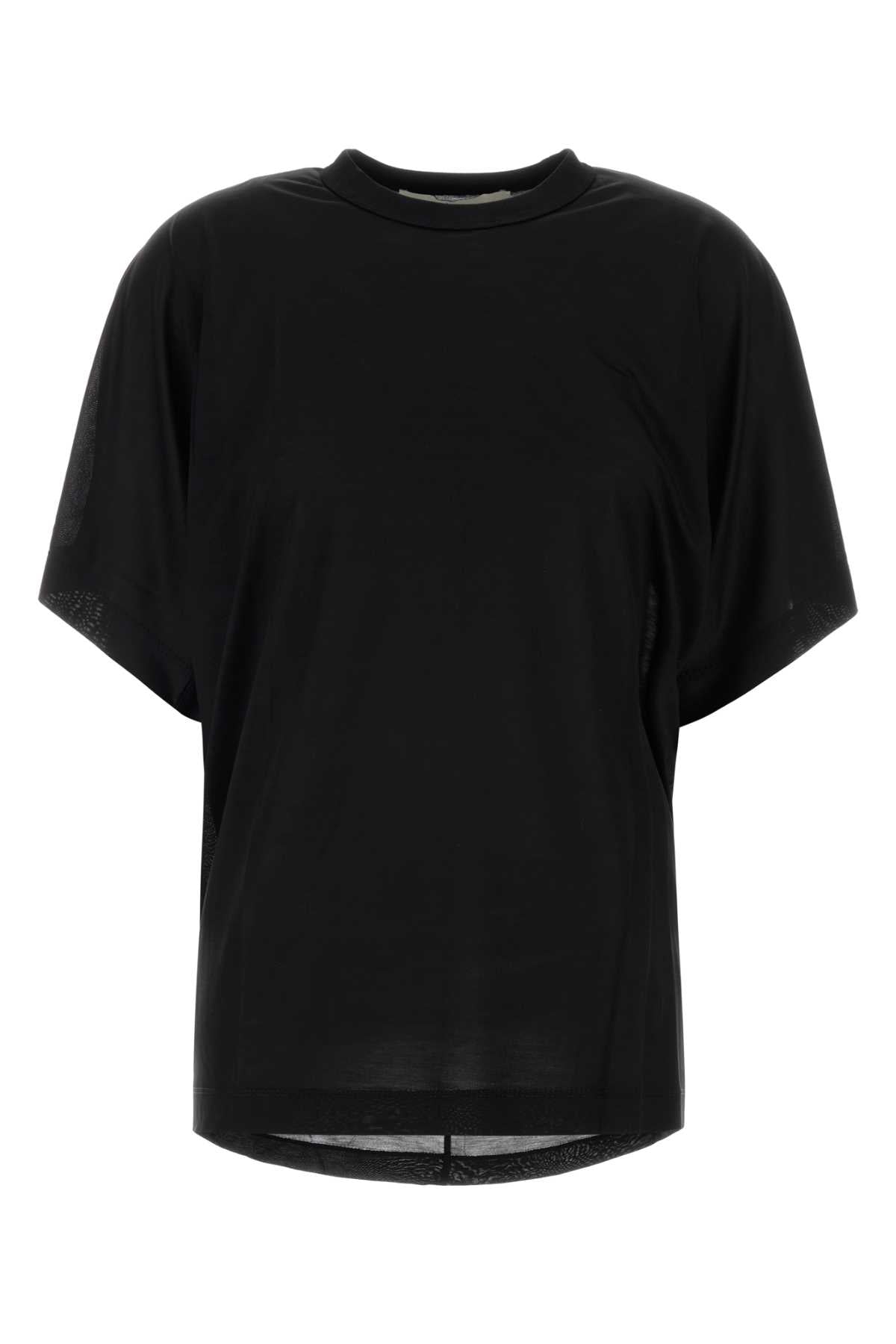 Carven Women T-Shirt Oversize In Seta Nera CARVEN