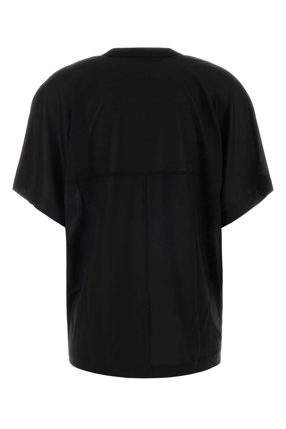 Carven Women T-Shirt Oversize In Seta Nera CARVEN