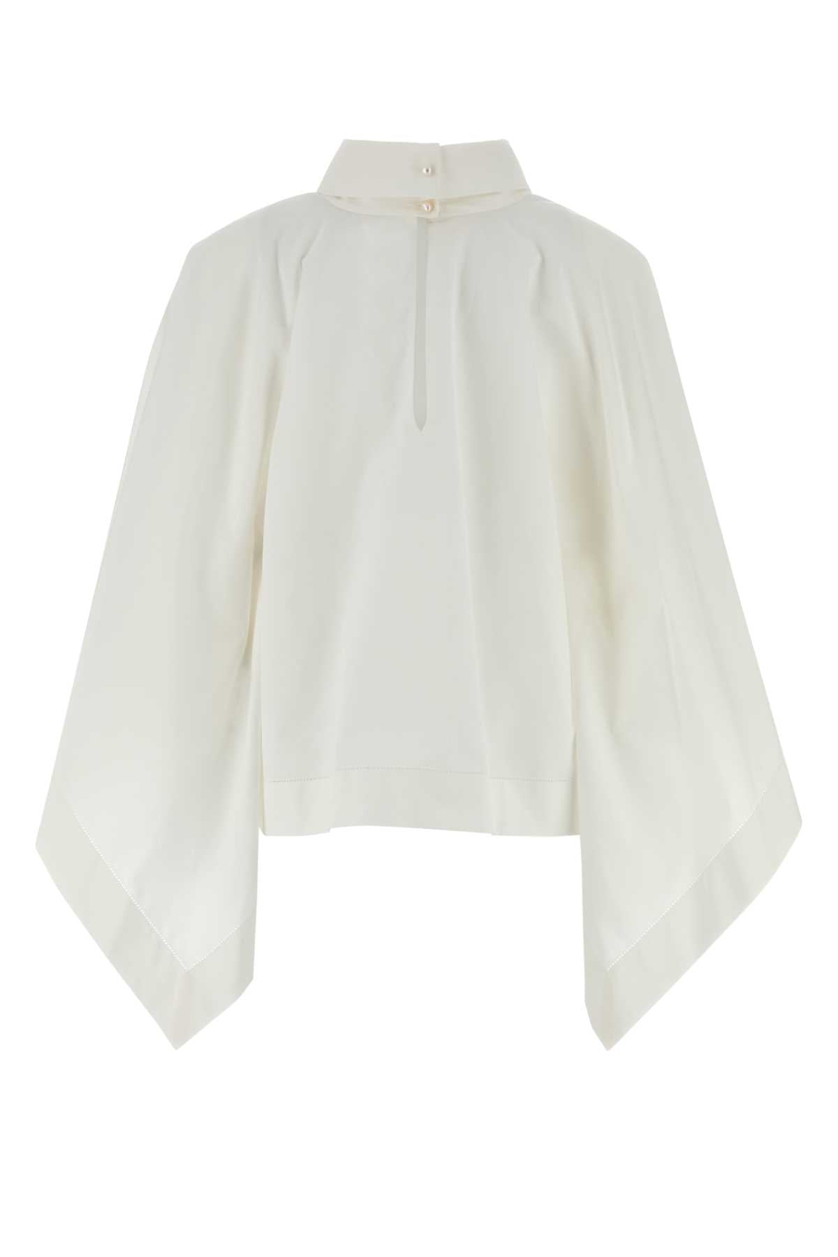 Carven Women White Cotton Cape CARVEN