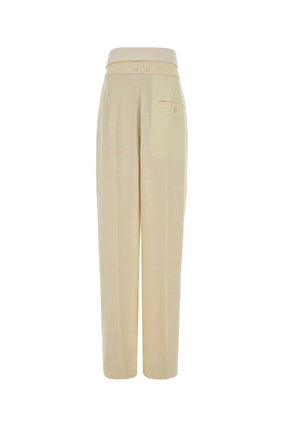 Carven Women Cream Gabardine Orchidã¨ Pant CARVEN