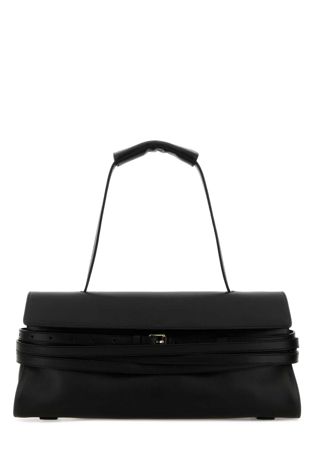 Moschino Women Black Nappa Leather Shoulder Bag MOSCHINO