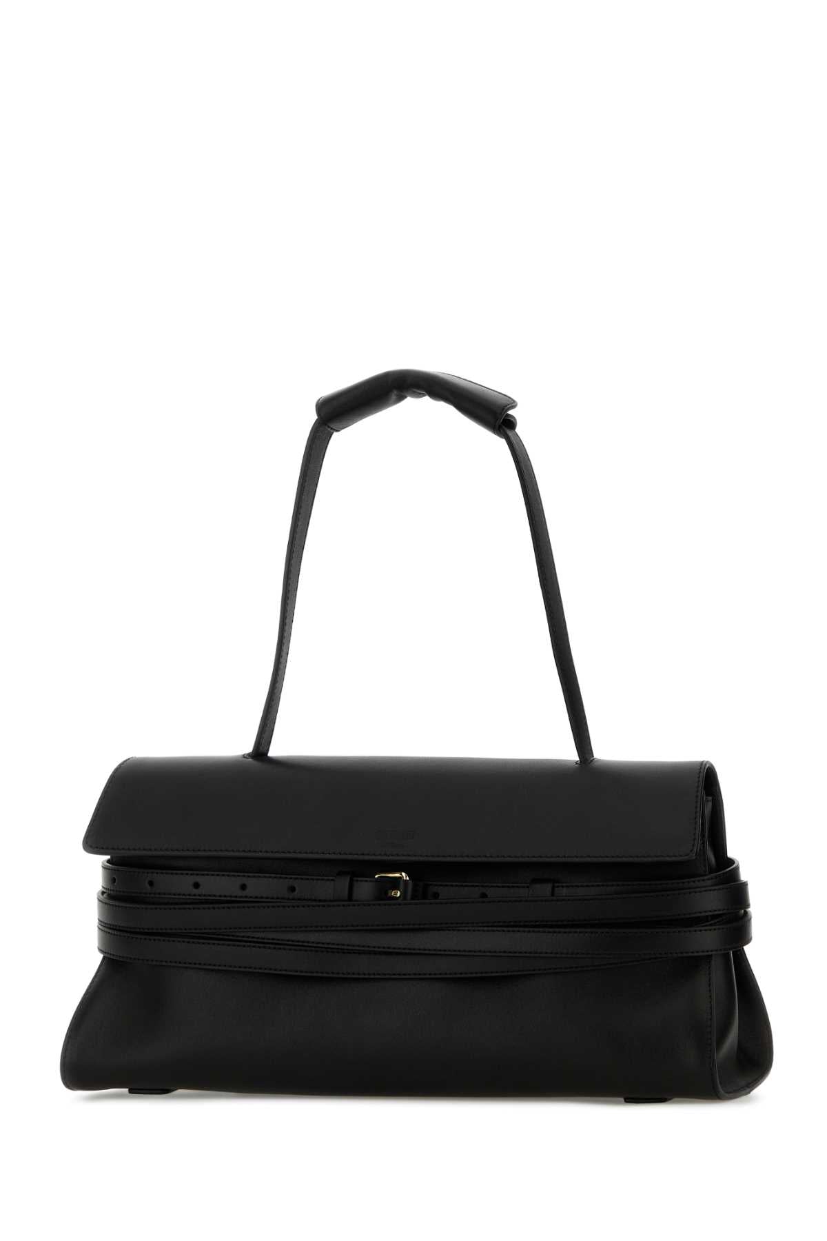 Moschino Women Black Nappa Leather Shoulder Bag MOSCHINO