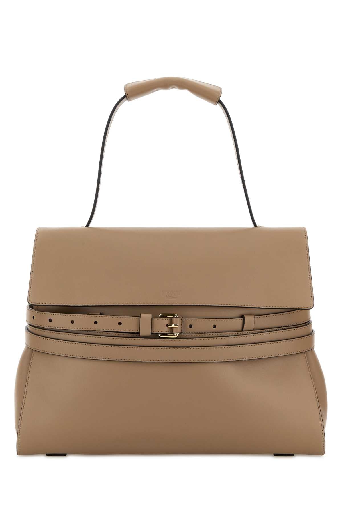 Moschino Women Beige Nappa Leather Shoulder Bag MOSCHINO