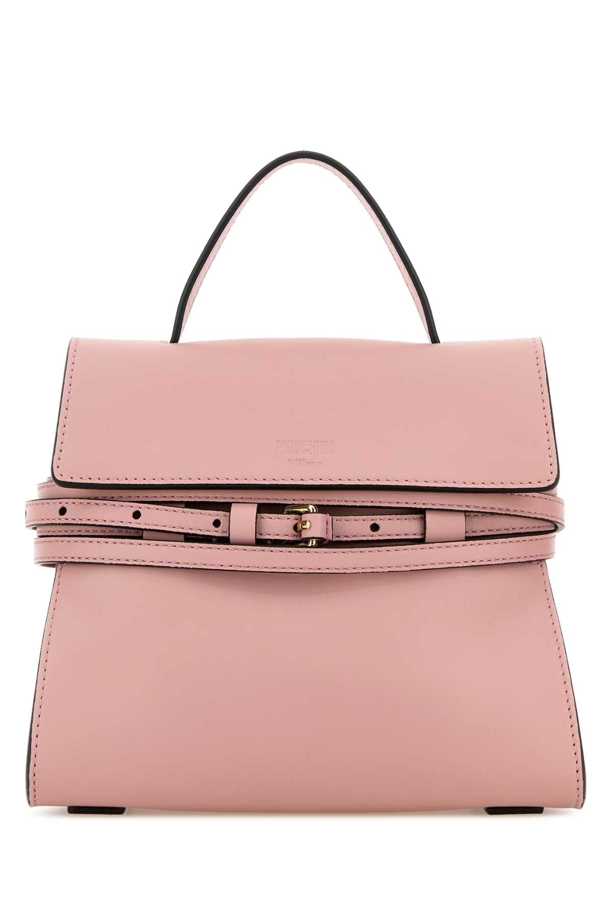 Moschino Women Pink Nappa Leather Small Tie Me Handbag MOSCHINO